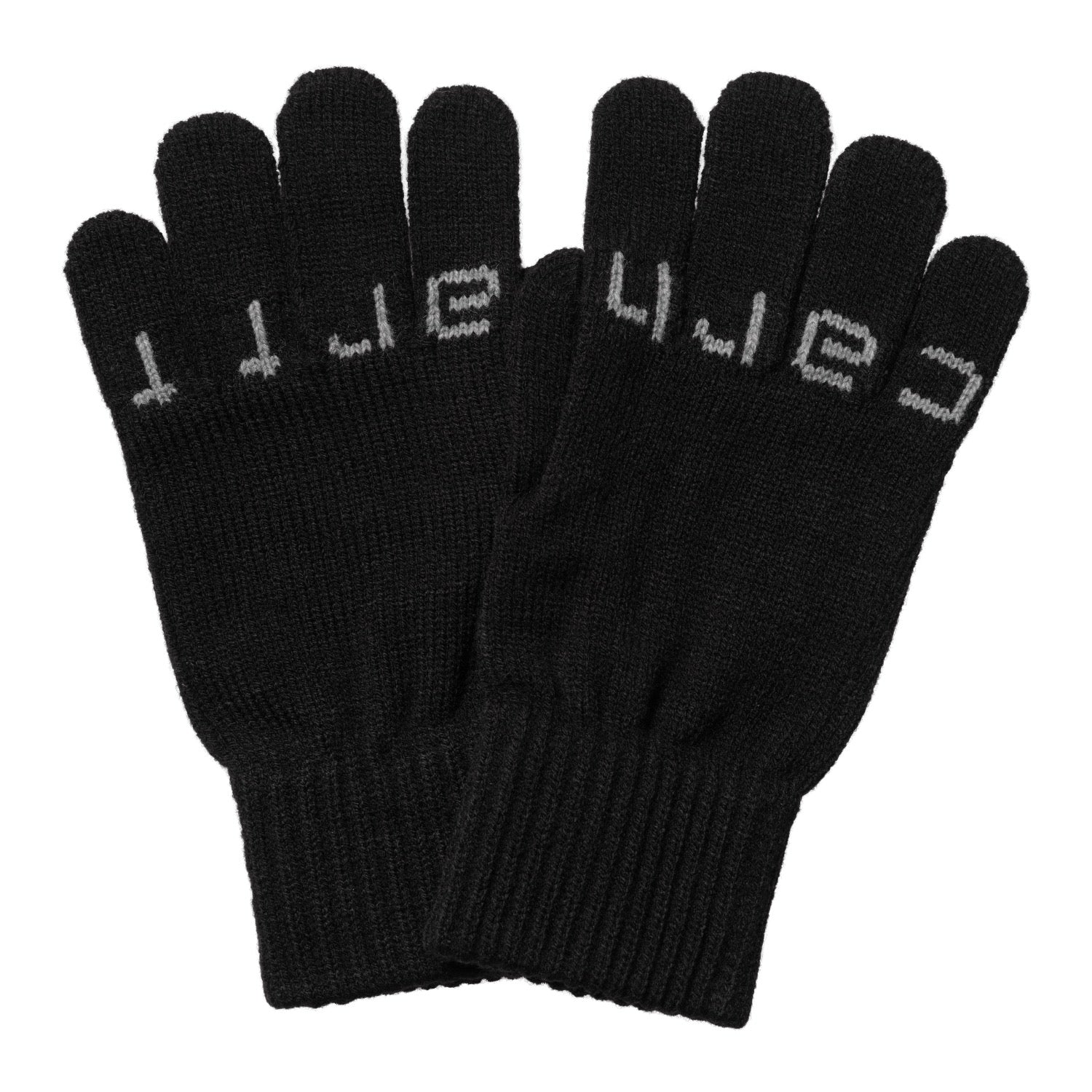 SCRIPT GLOVES - Black / Grey Heather