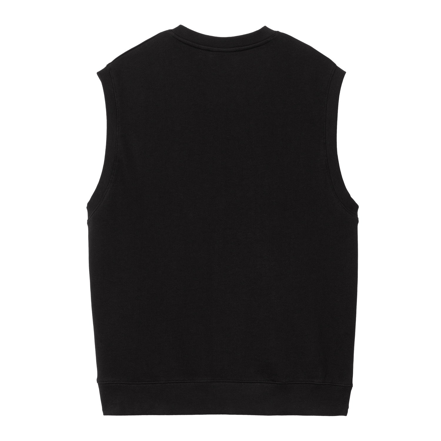 SCRIPT V-NECK VEST SWEATSHIRT - Black / White