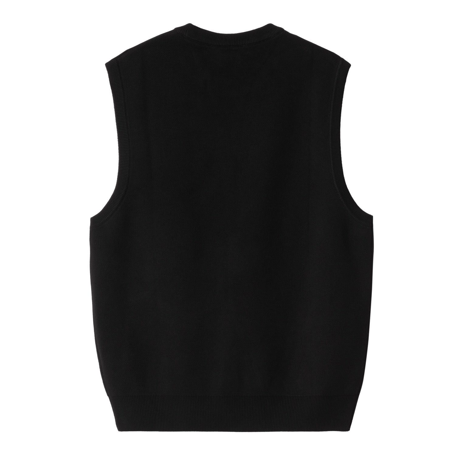 SCRIPT VEST SWEATER - Black / White