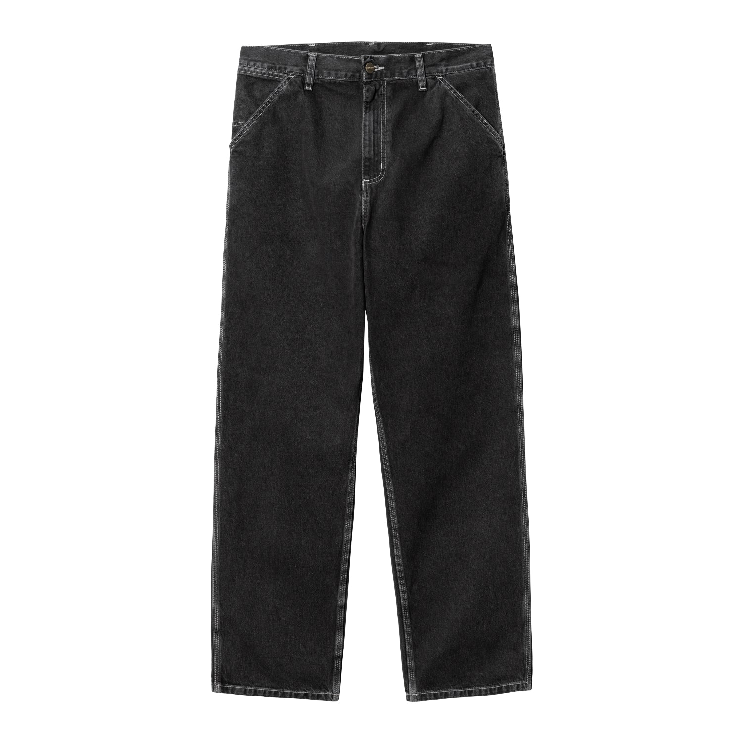 SIMPLE PANT - Black (stone washed)