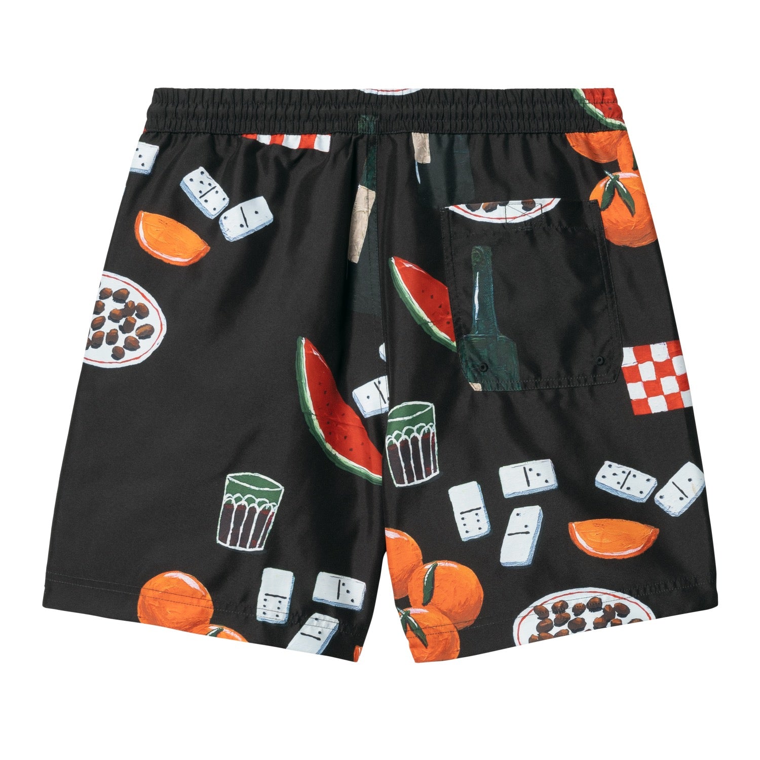 SLATER SWIM TRUNKS - Isis Maria Dinner AOP, Black