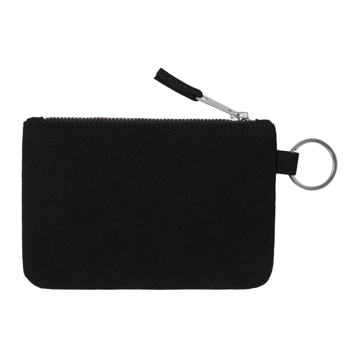 SUEDE ZIP WALLET - Black