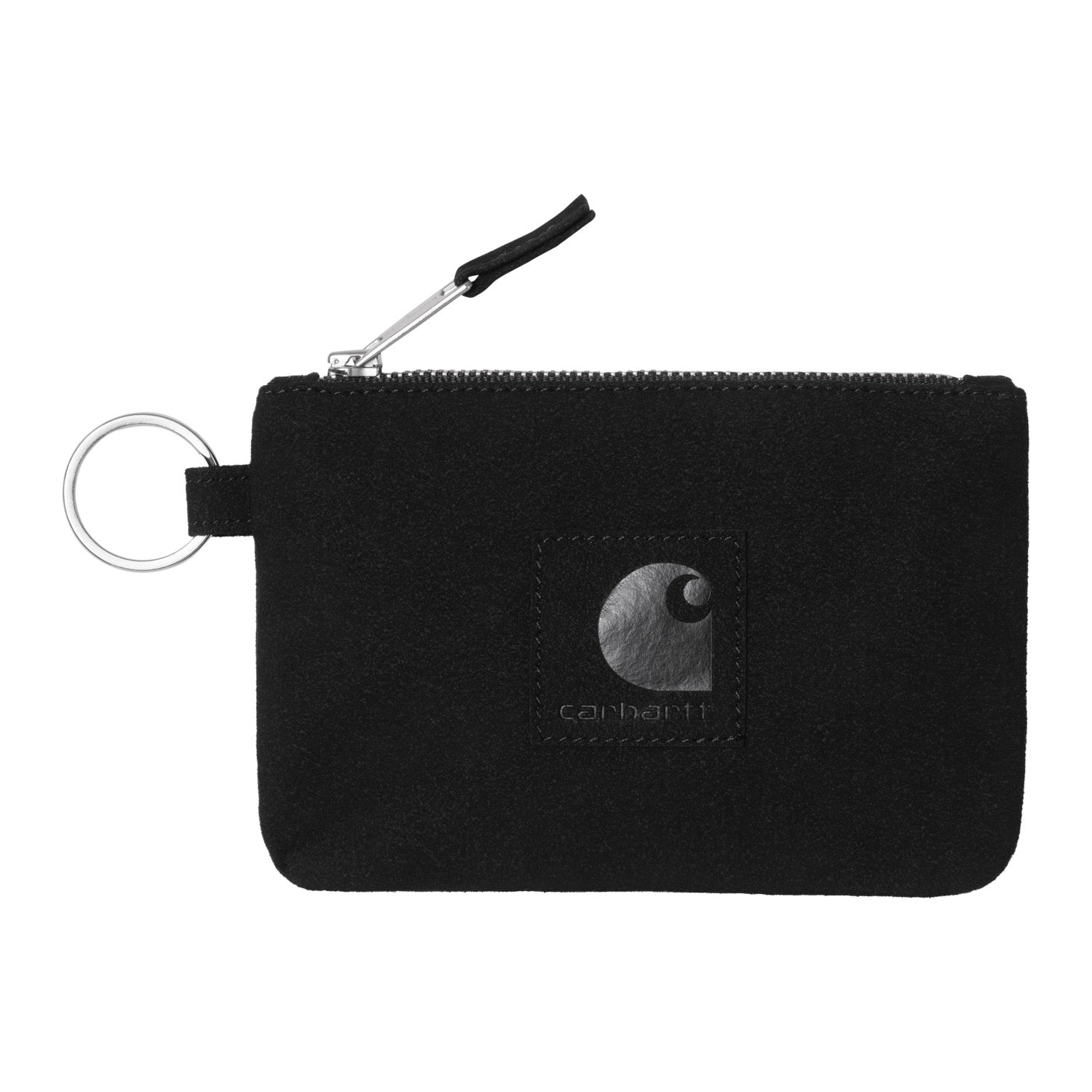 SUEDE ZIP WALLET - Black