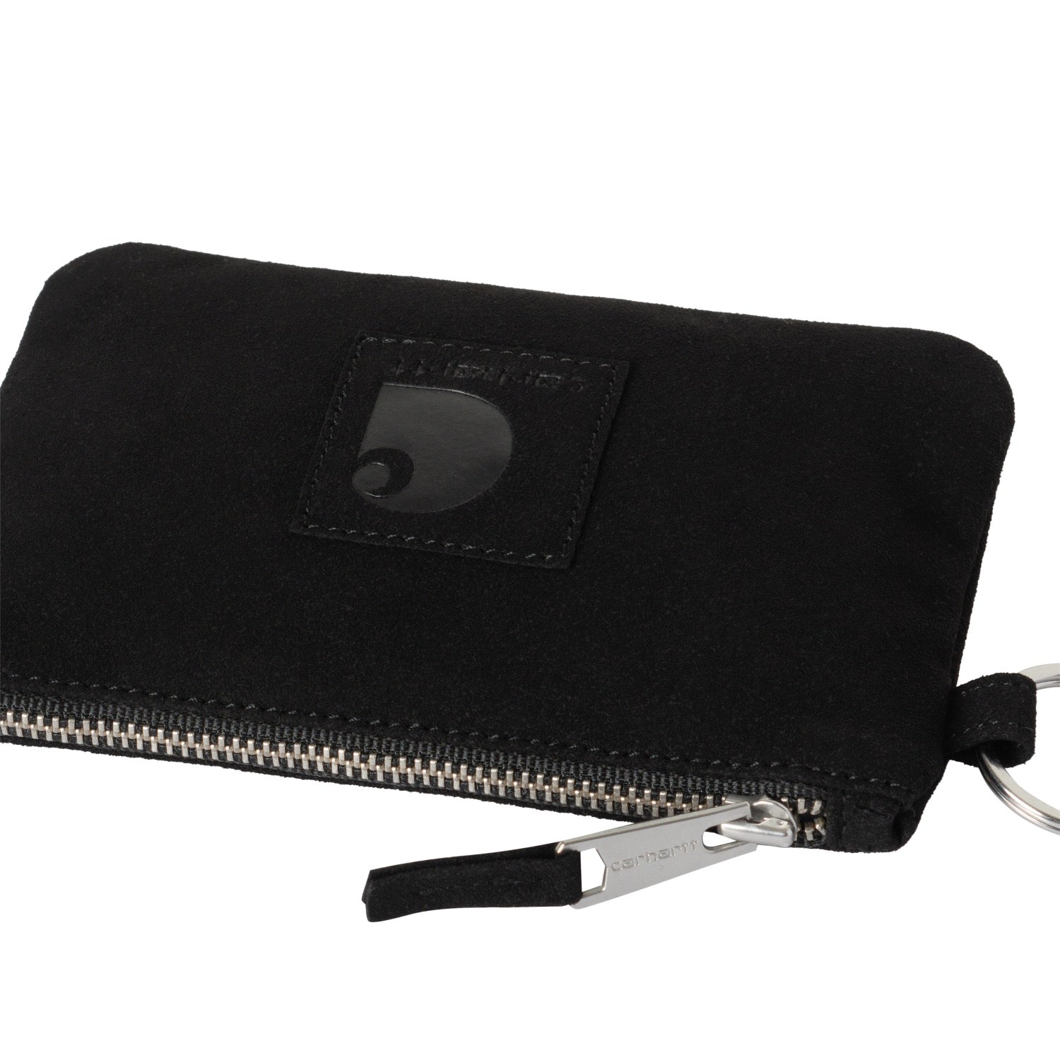 SUEDE ZIP WALLET - Black