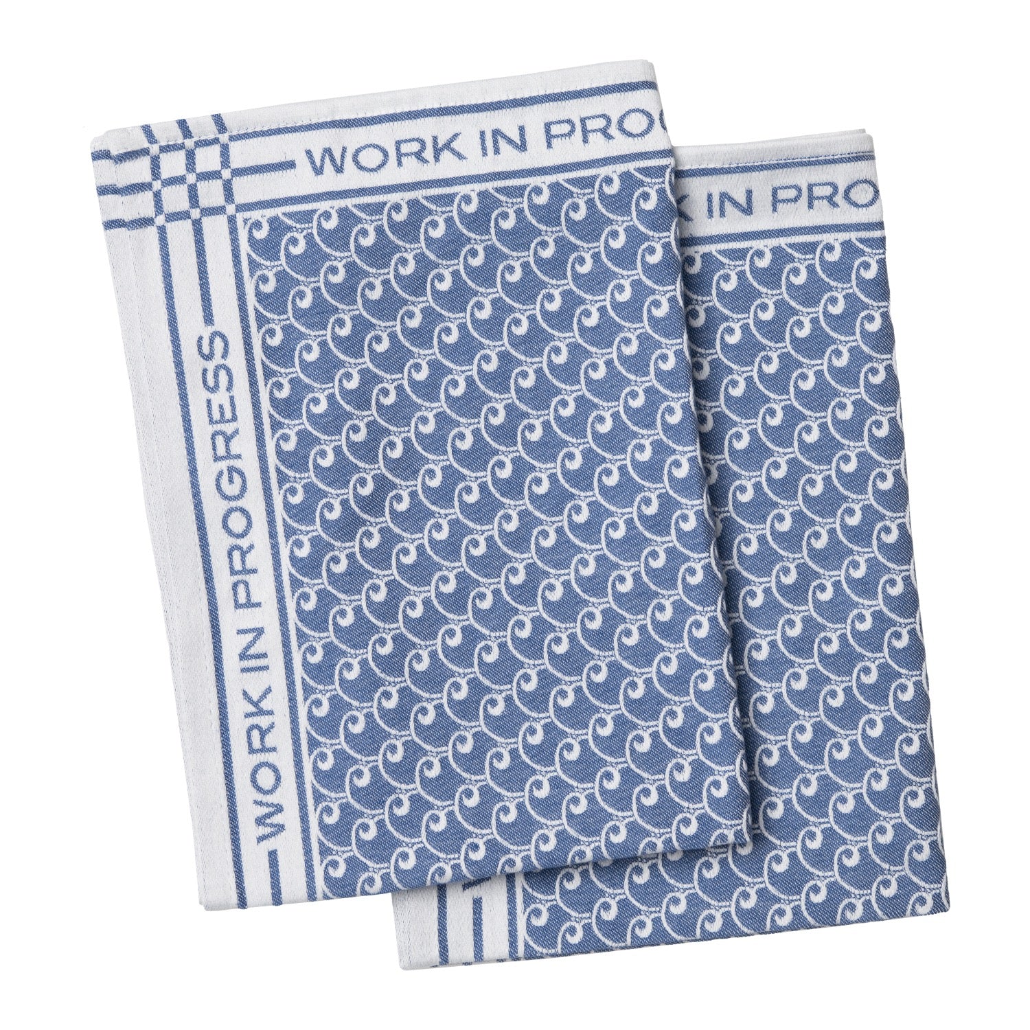 TEA TOWEL SET - White / Blue