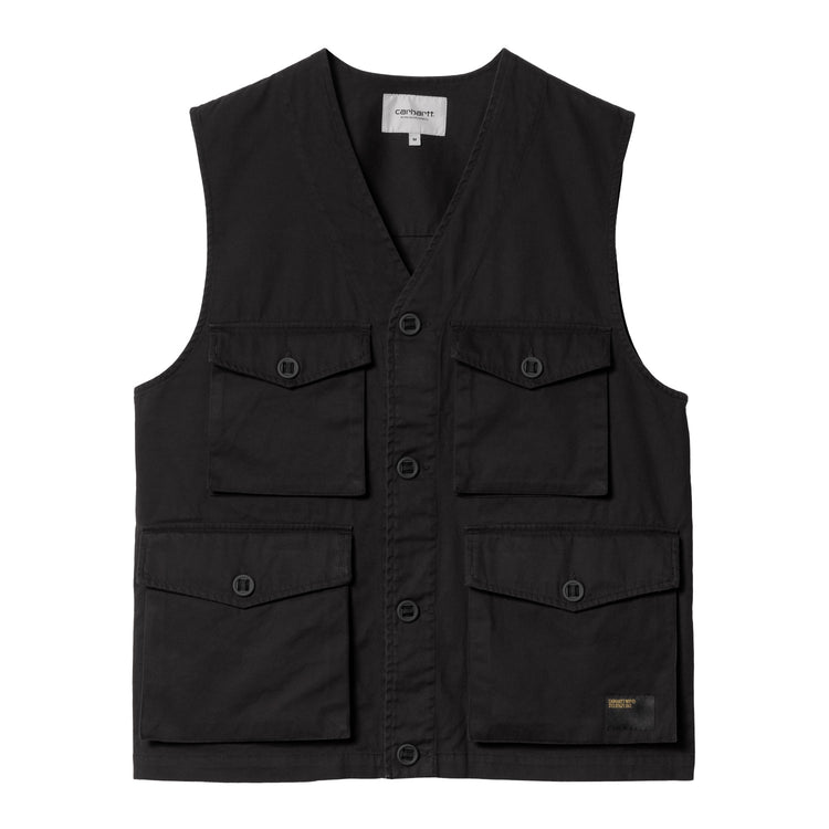 UNITY VEST - Black (heavy enzyme wash)