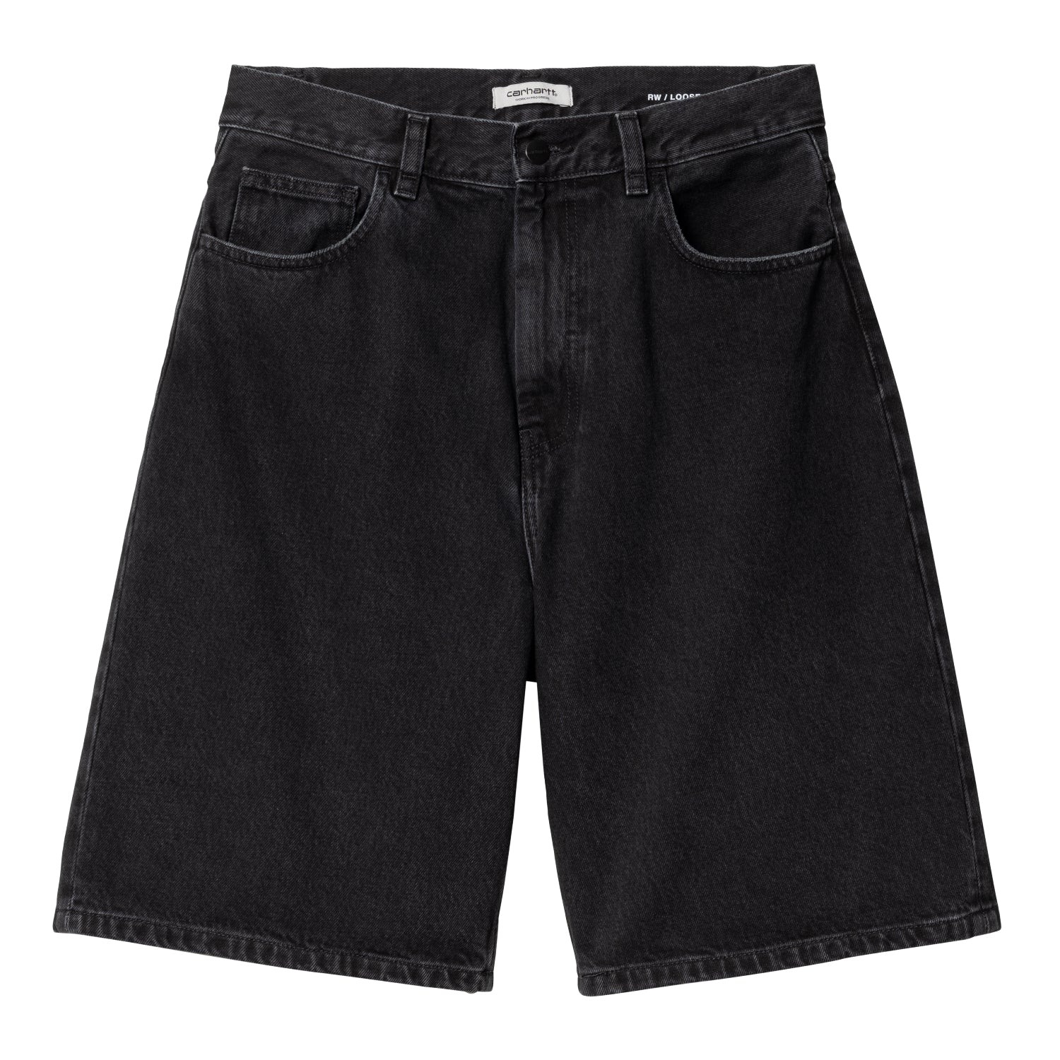 W' BRANDON SHORT - Black (stone washed)