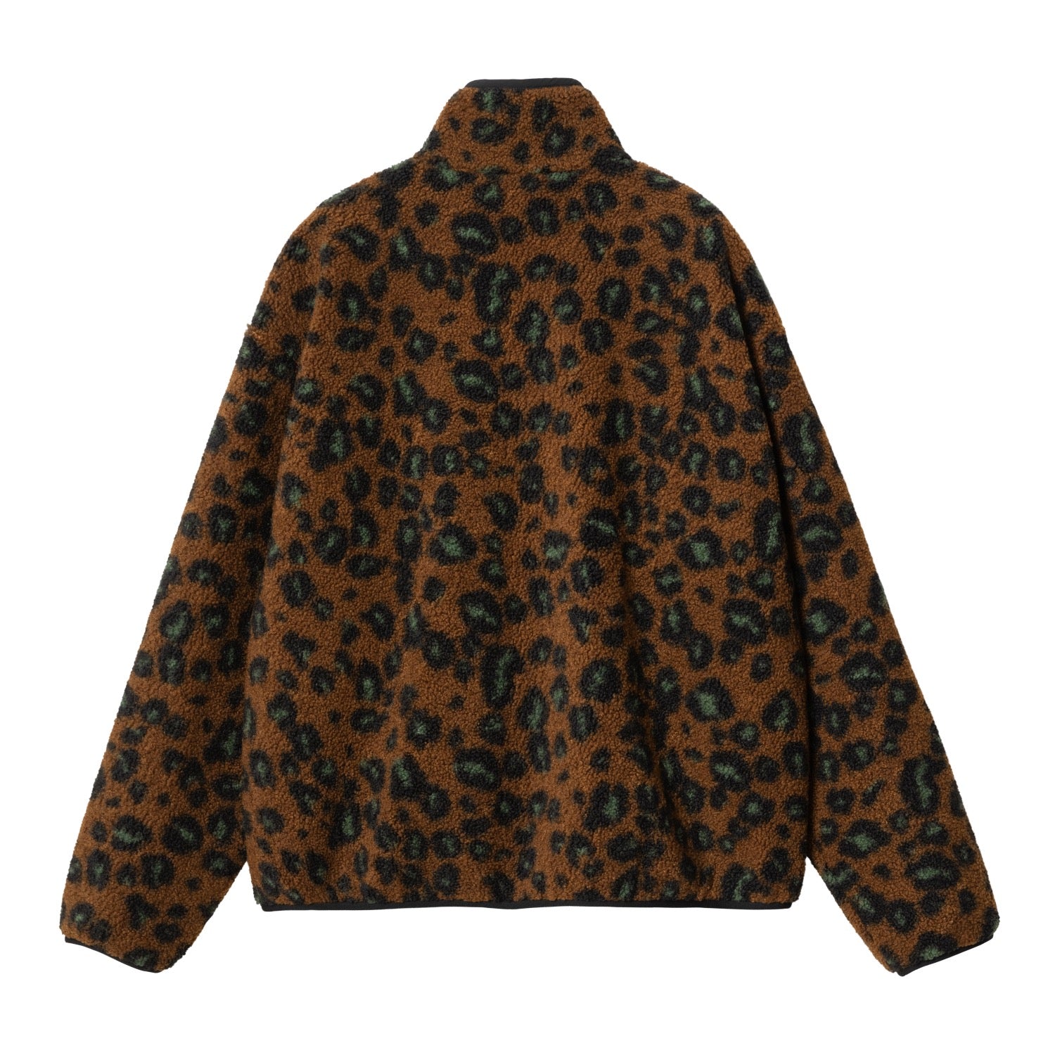 W' ELLIOT HIGH NECK LINER - Camo Leo Jacquard, Tamarind / Black