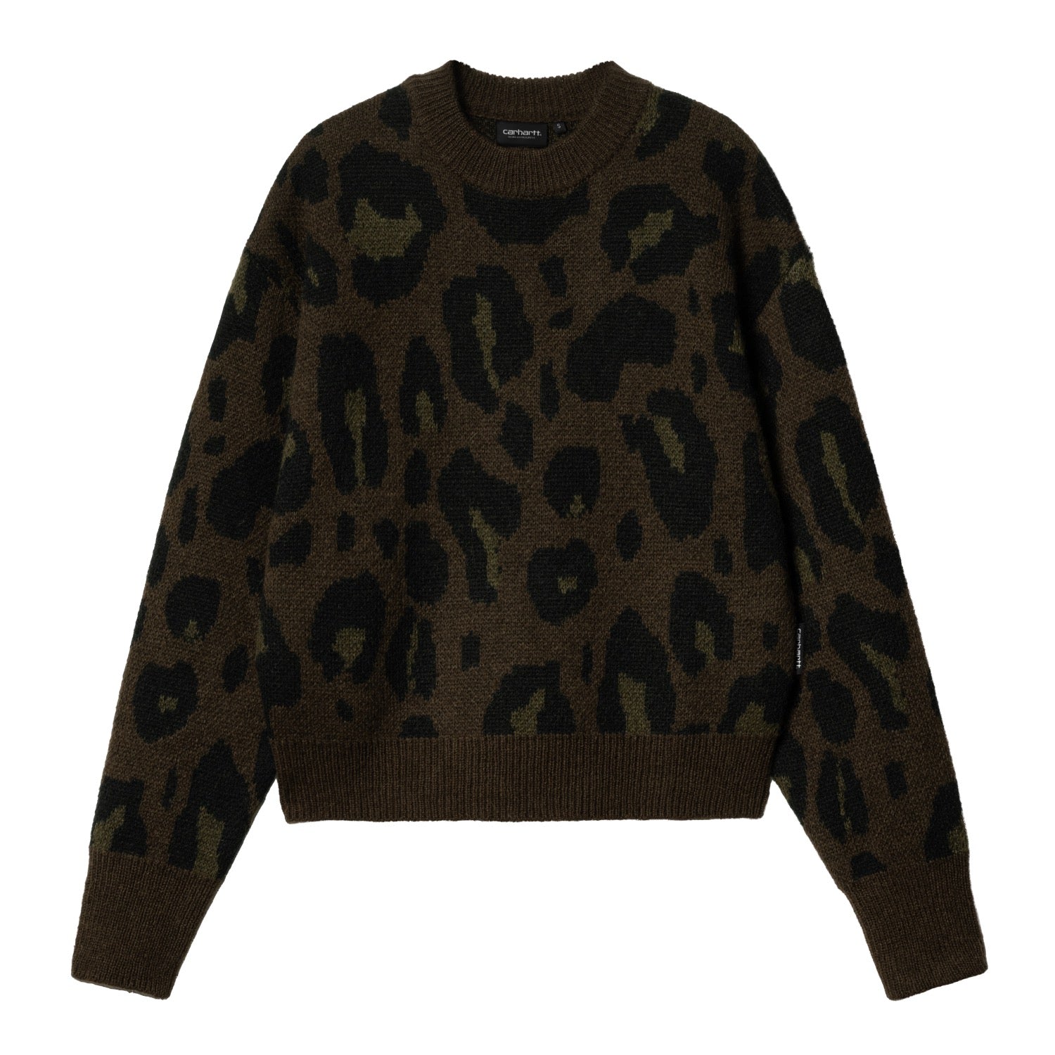 W' MERTON SWEATER - Camo Leo Jacquard, Tamarind