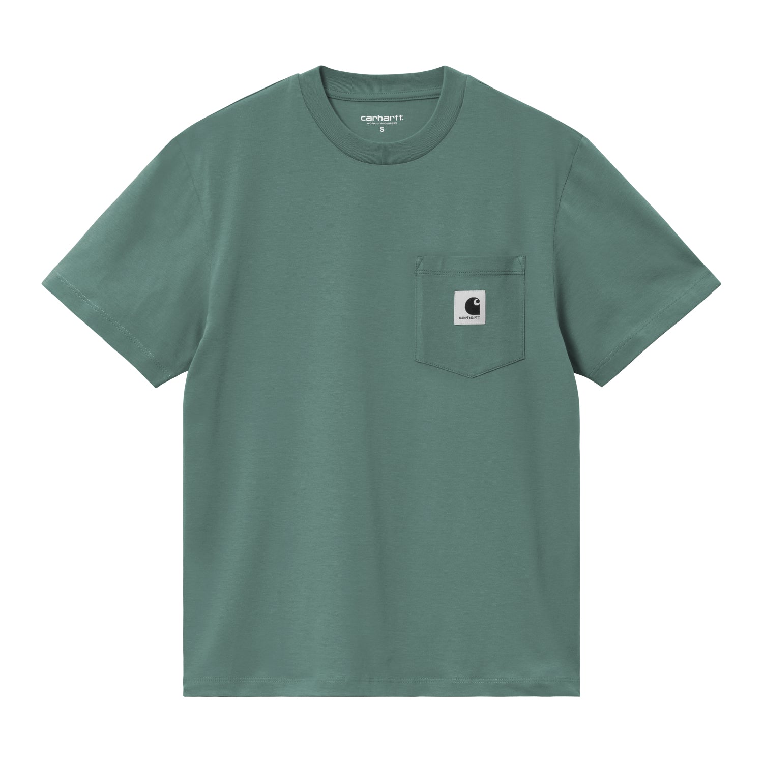 W' S/S POCKET T-SHIRT  - Silver Pine