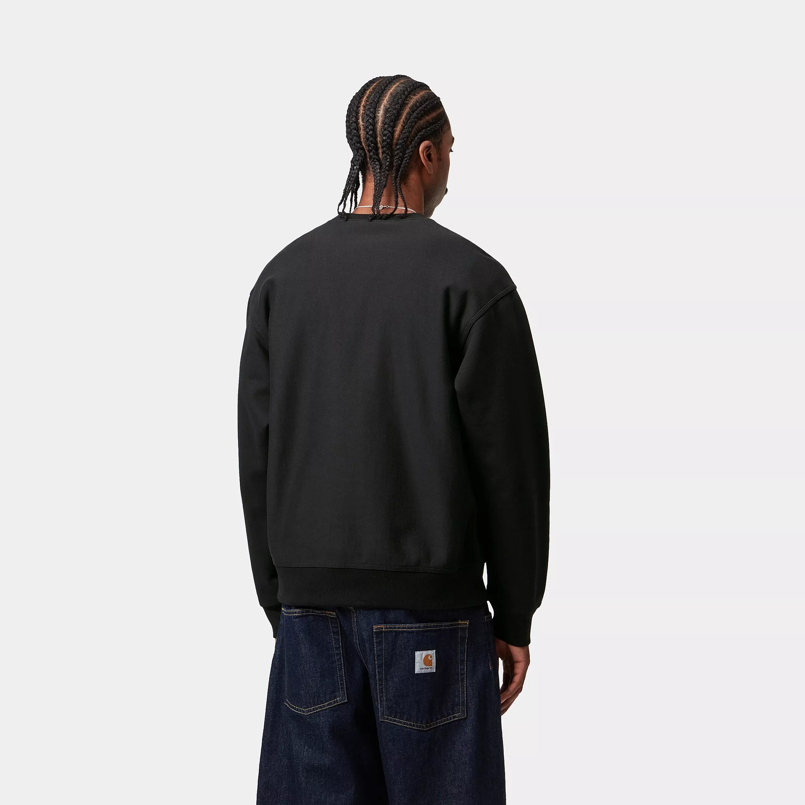 K60古着'18年製Carhartt黒フェードSweatオリジナルフィット Carhartt カーハート パーカー プルオーバー メンズ ルーズ