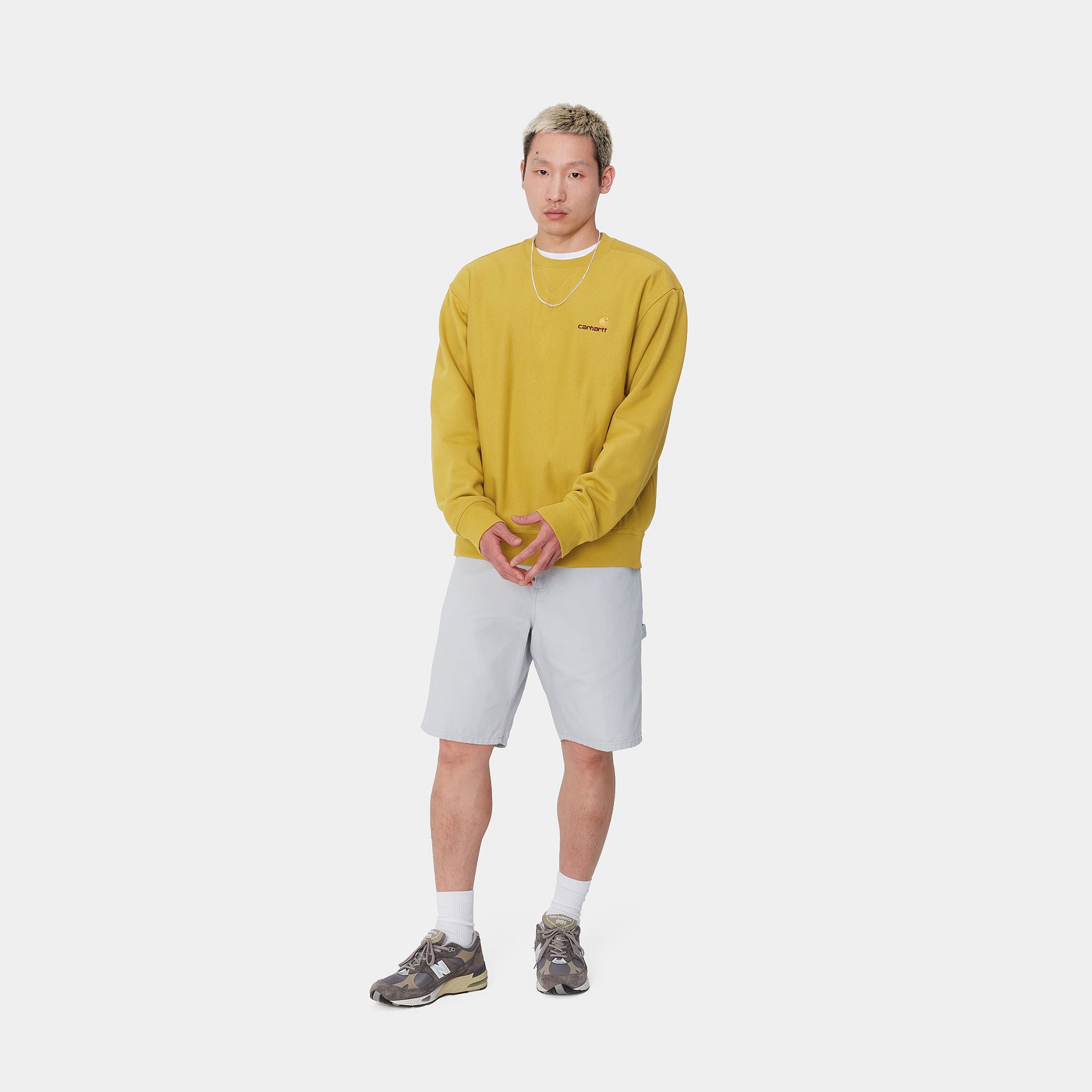 AMERICAN SCRIPT SWEATSHIRT - Golden Olive 4
