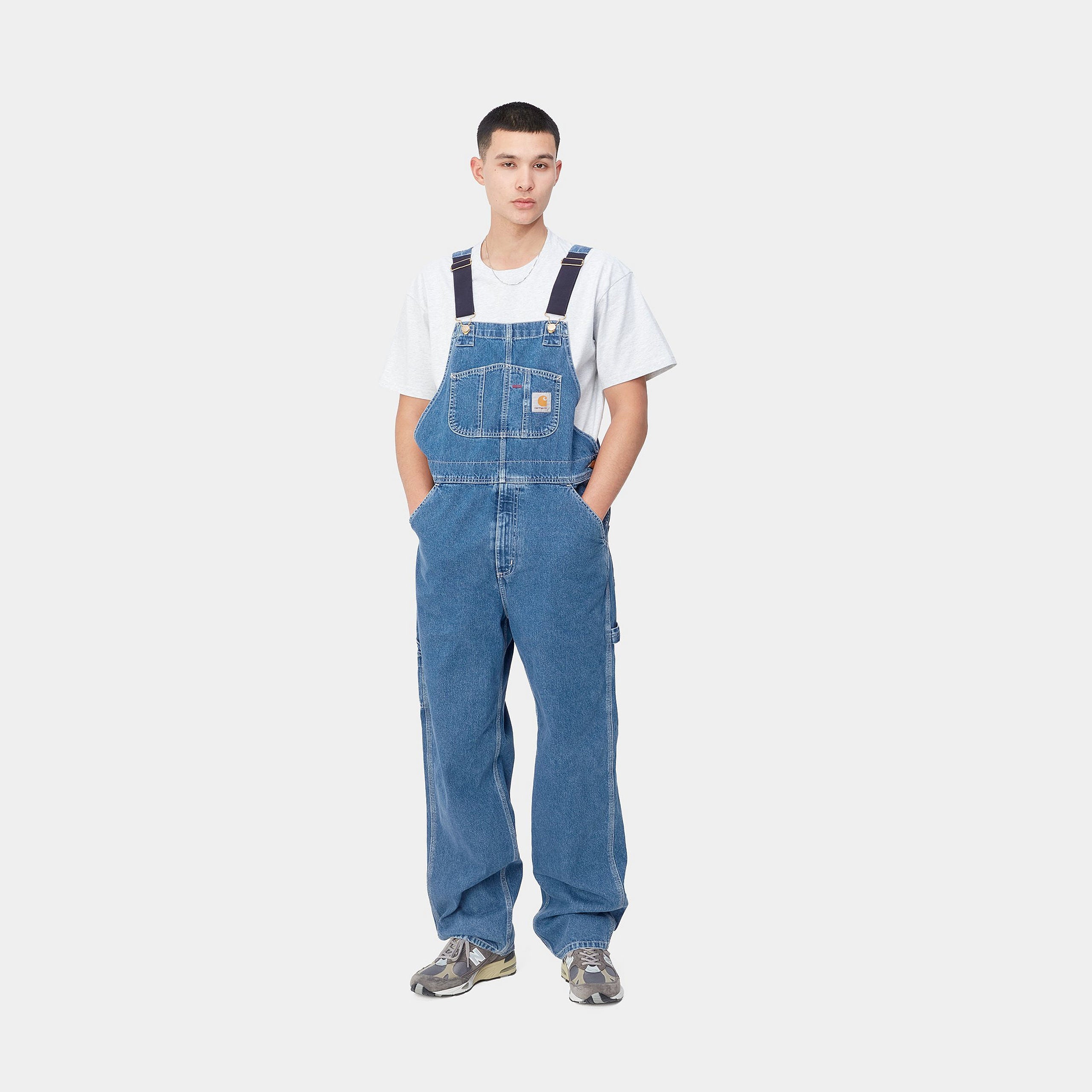 BIB OVERALL - Blue (stone washed)