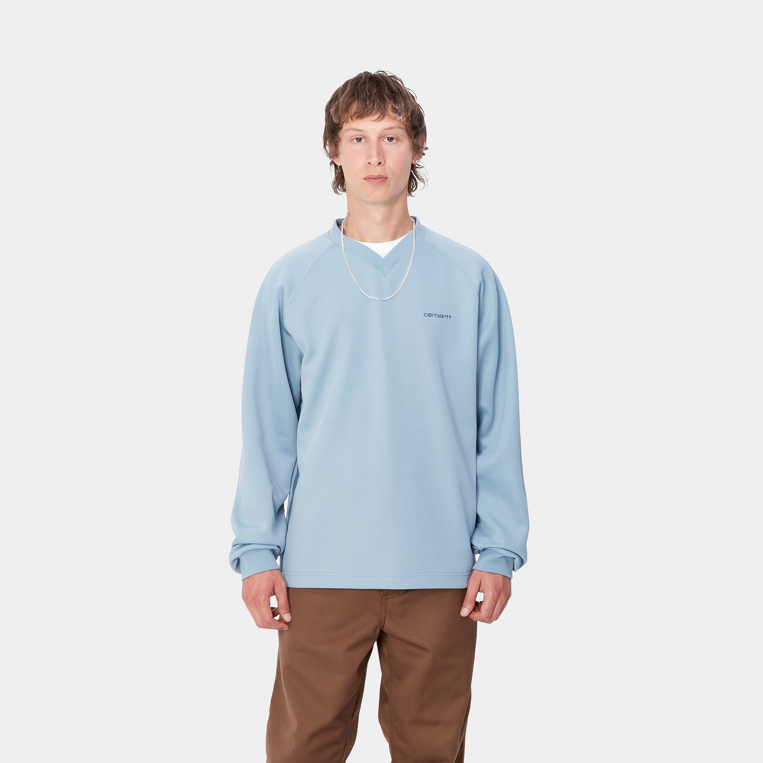 BOLAN V-NECK SWEAT - Dusty Ice / Positano 2