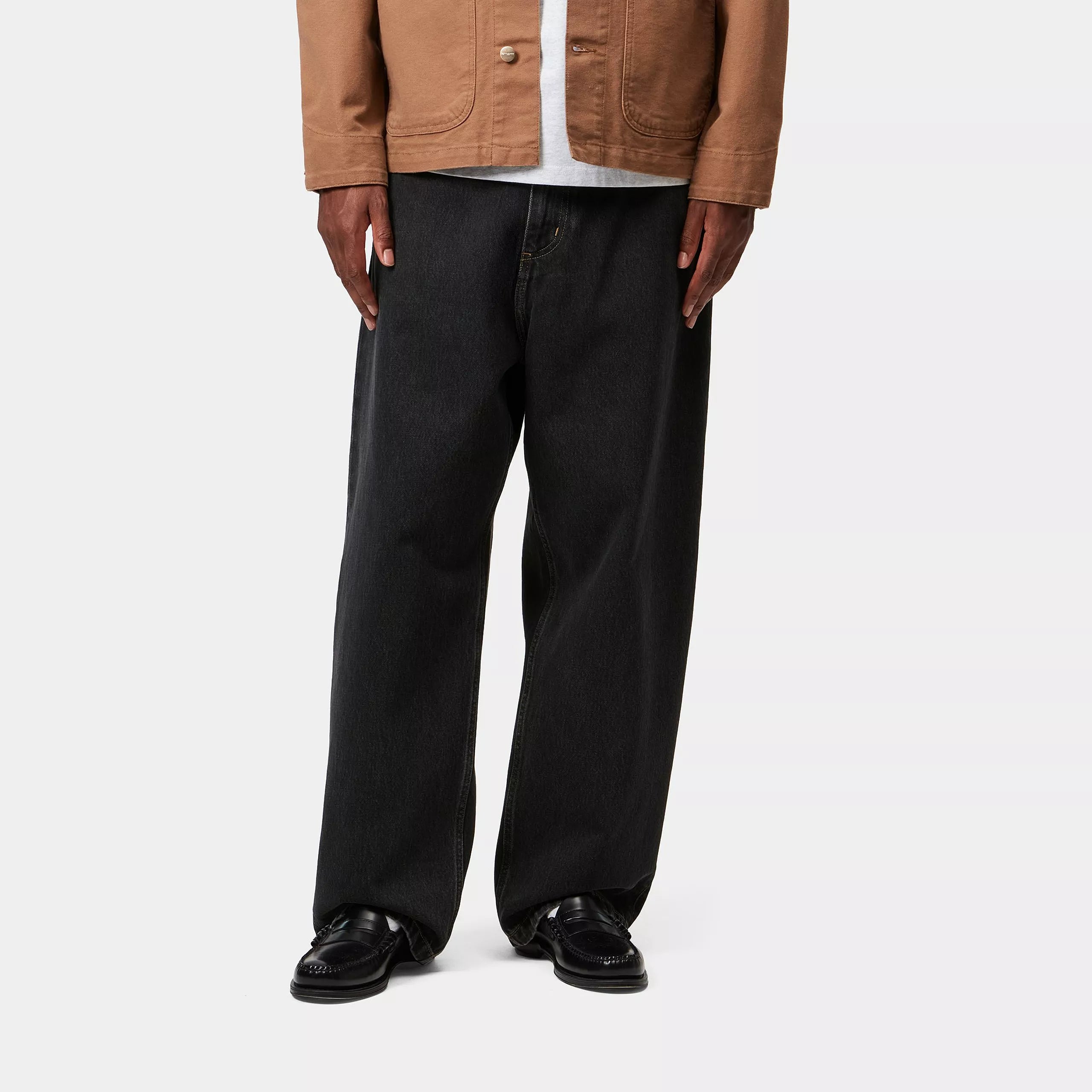 BRANDON PANT  - Black (stone washed)