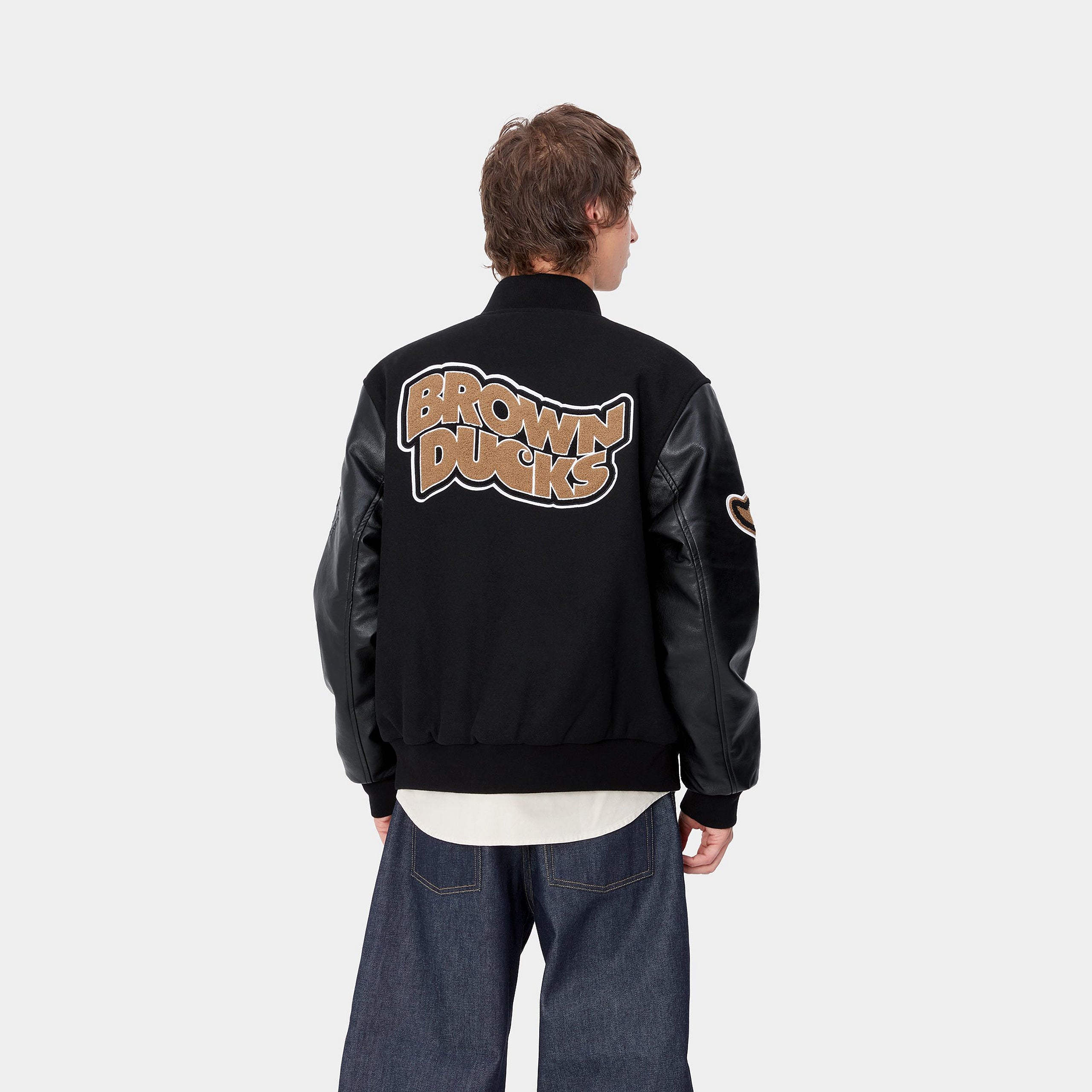 BROWN DUCKS BOMBER - Black / Black