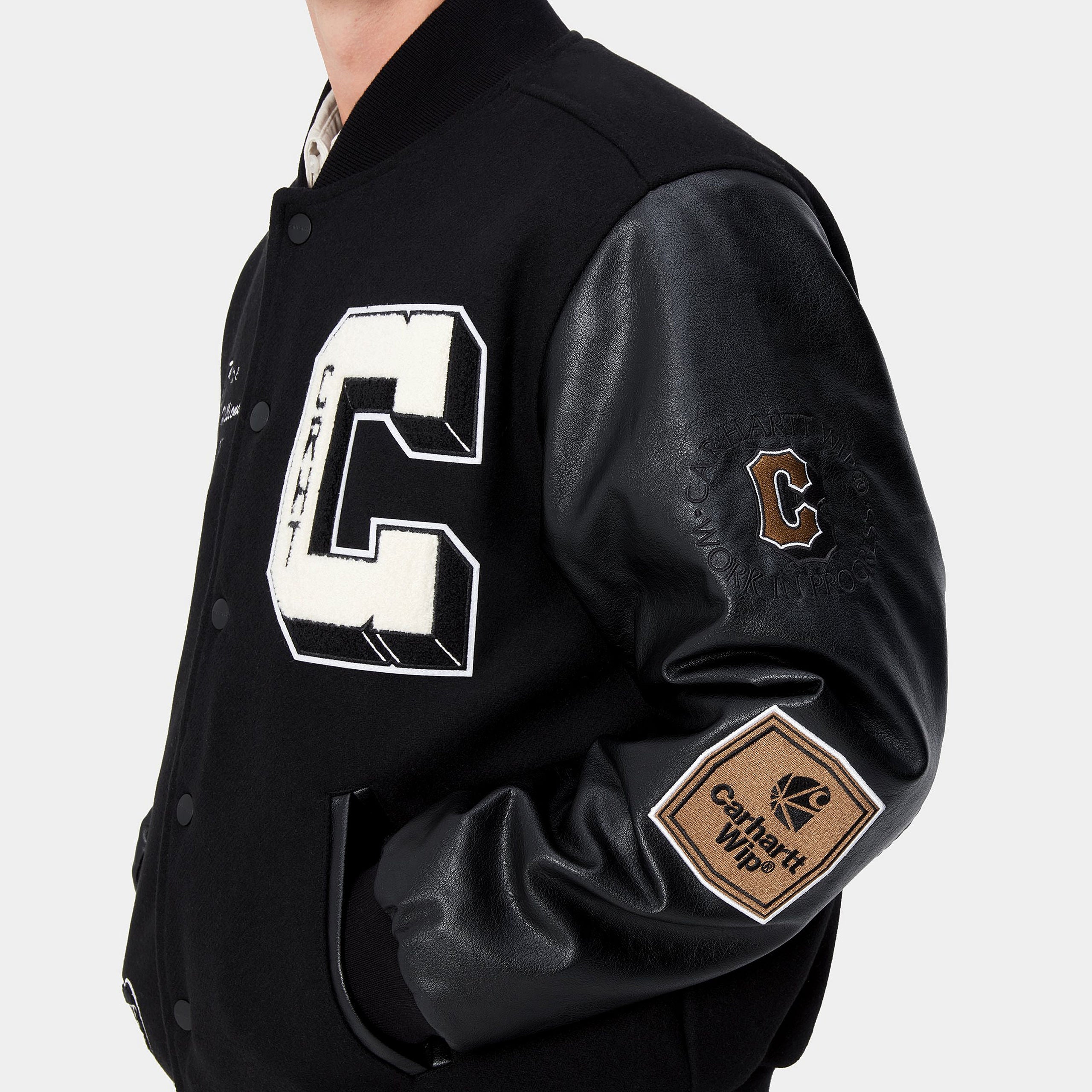 BROWN DUCKS BOMBER - Black / Black