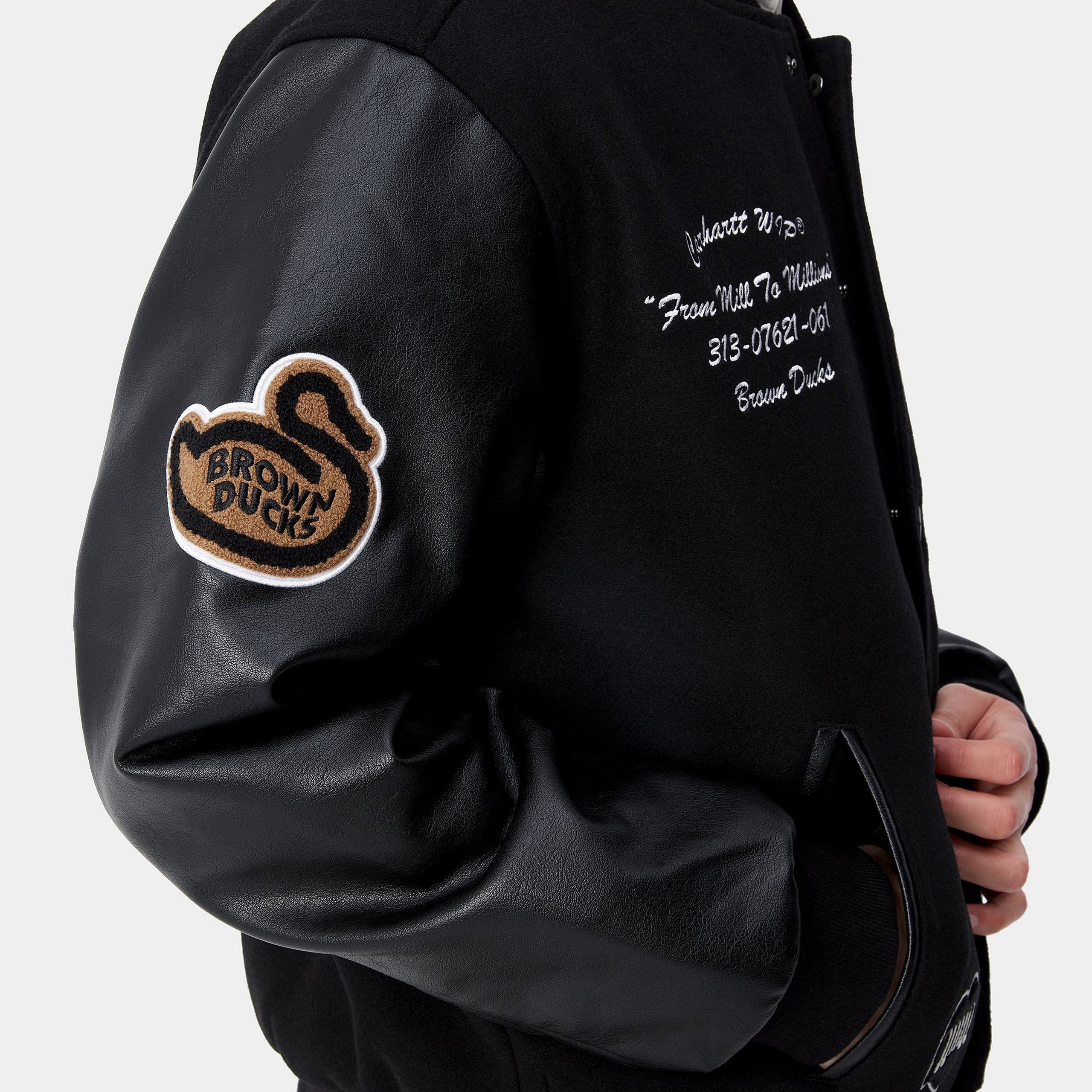 BROWN DUCKS BOMBER - Black / Black 7