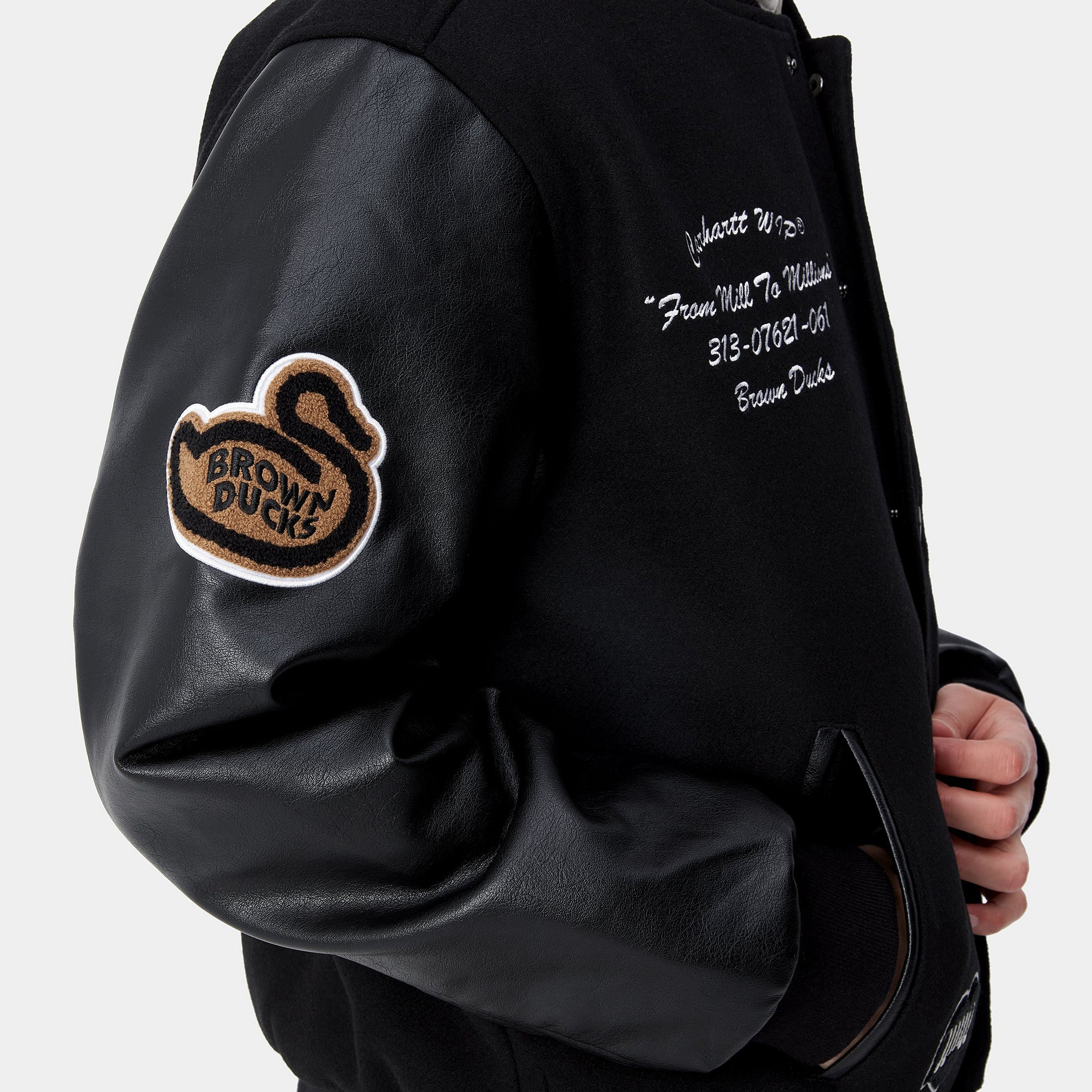 BROWN DUCKS BOMBER - Black / Black