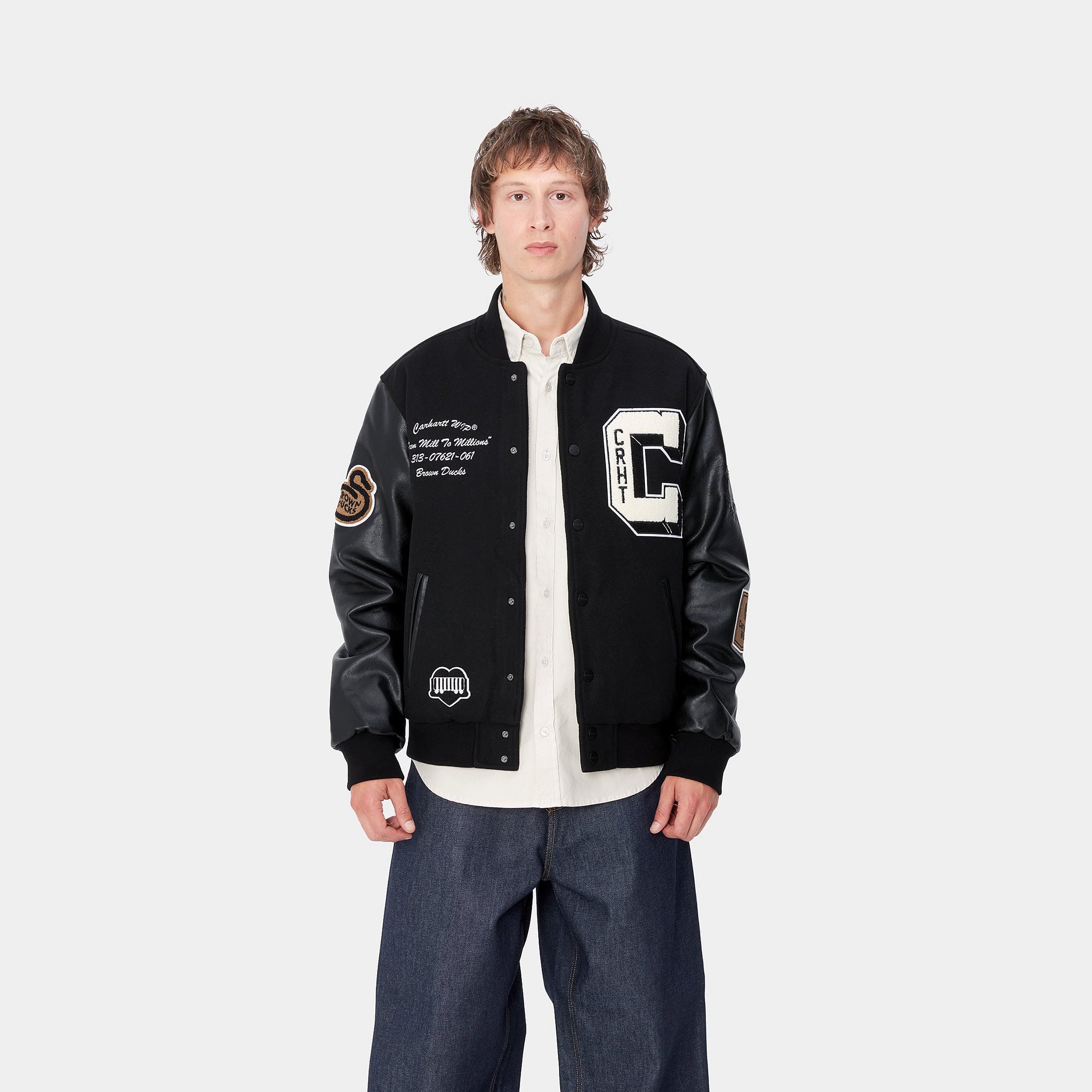 BROWN DUCKS BOMBER - Black / Black