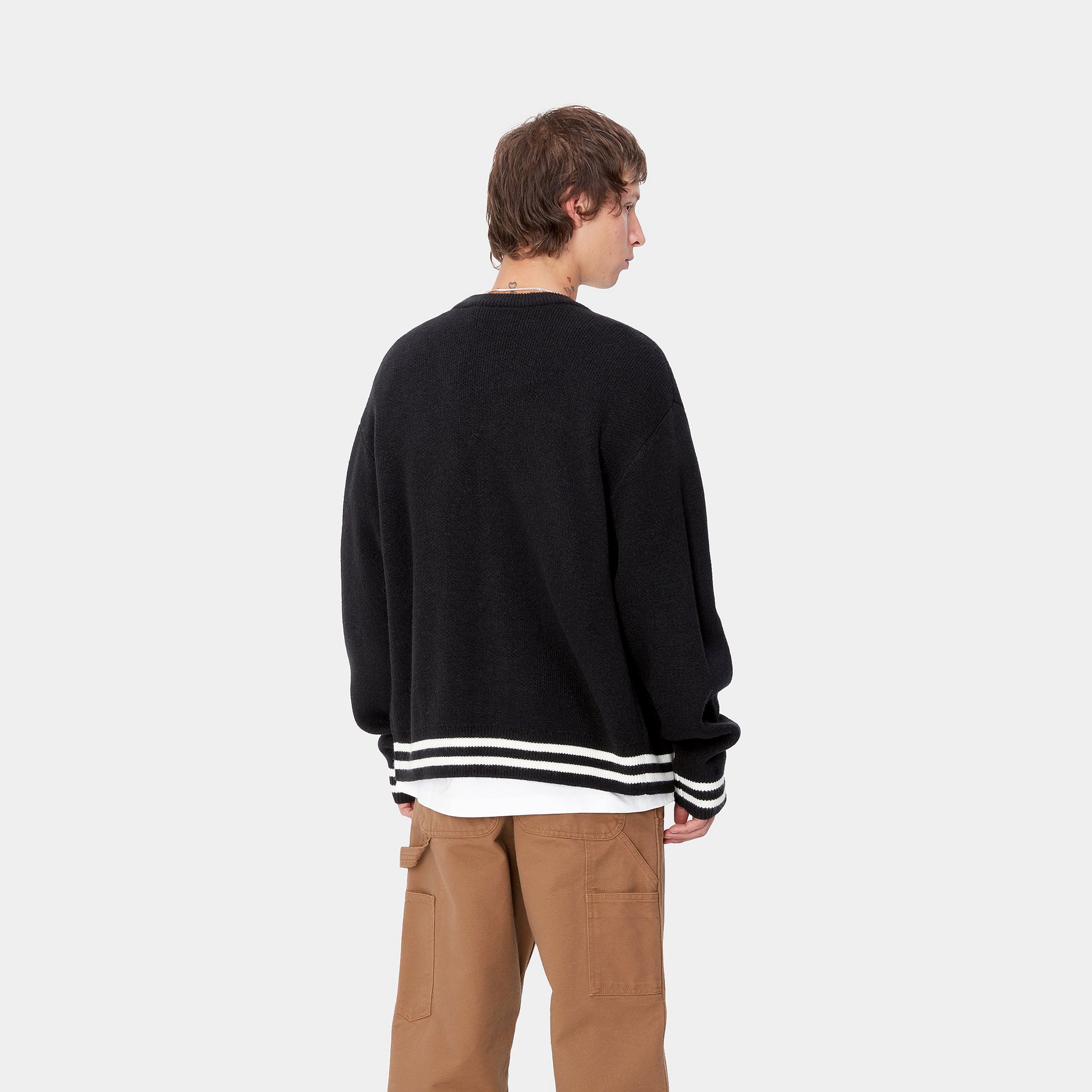 BROWN DUCKS CARDIGAN - Black / Wax