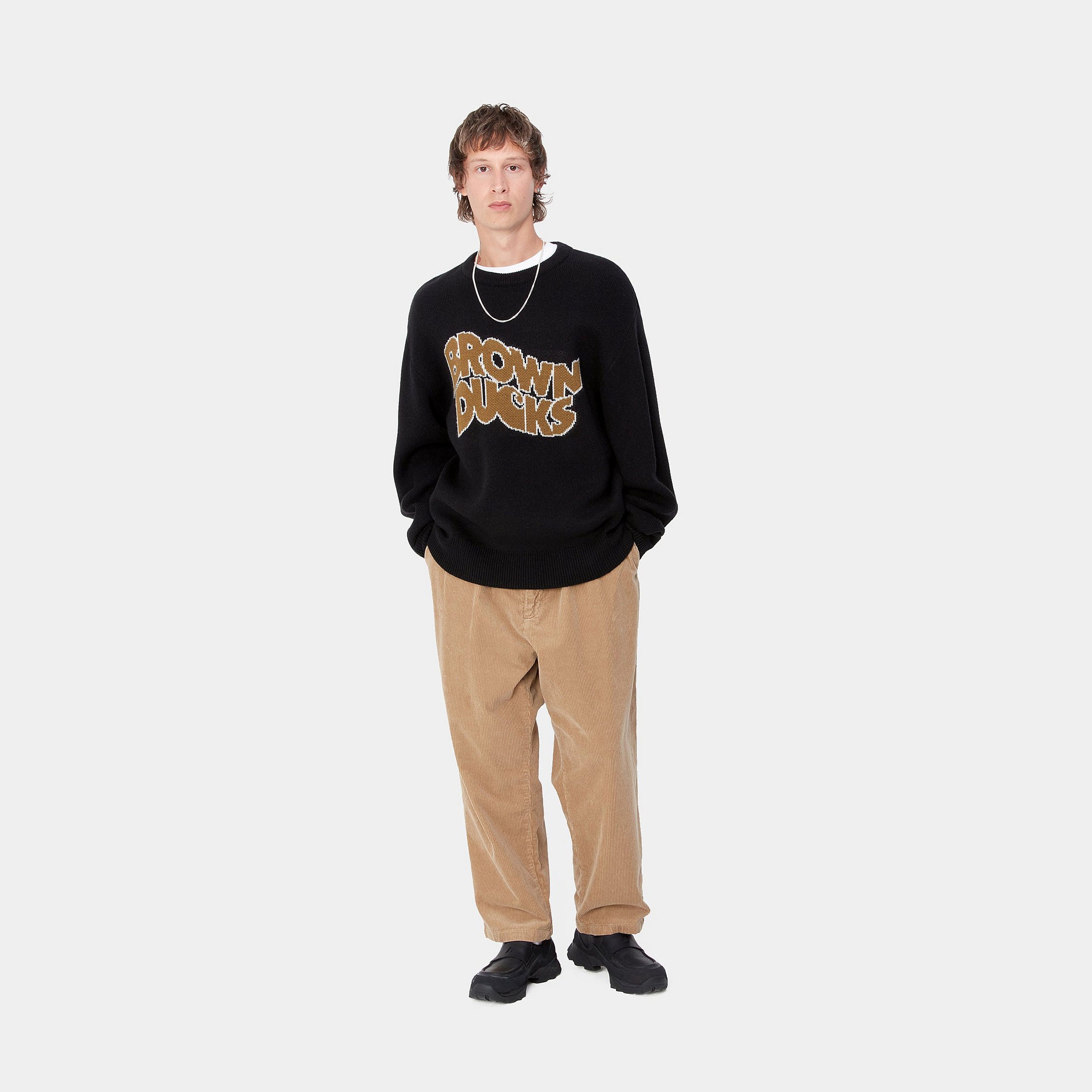 BROWN DUCKS SWEATER - Black