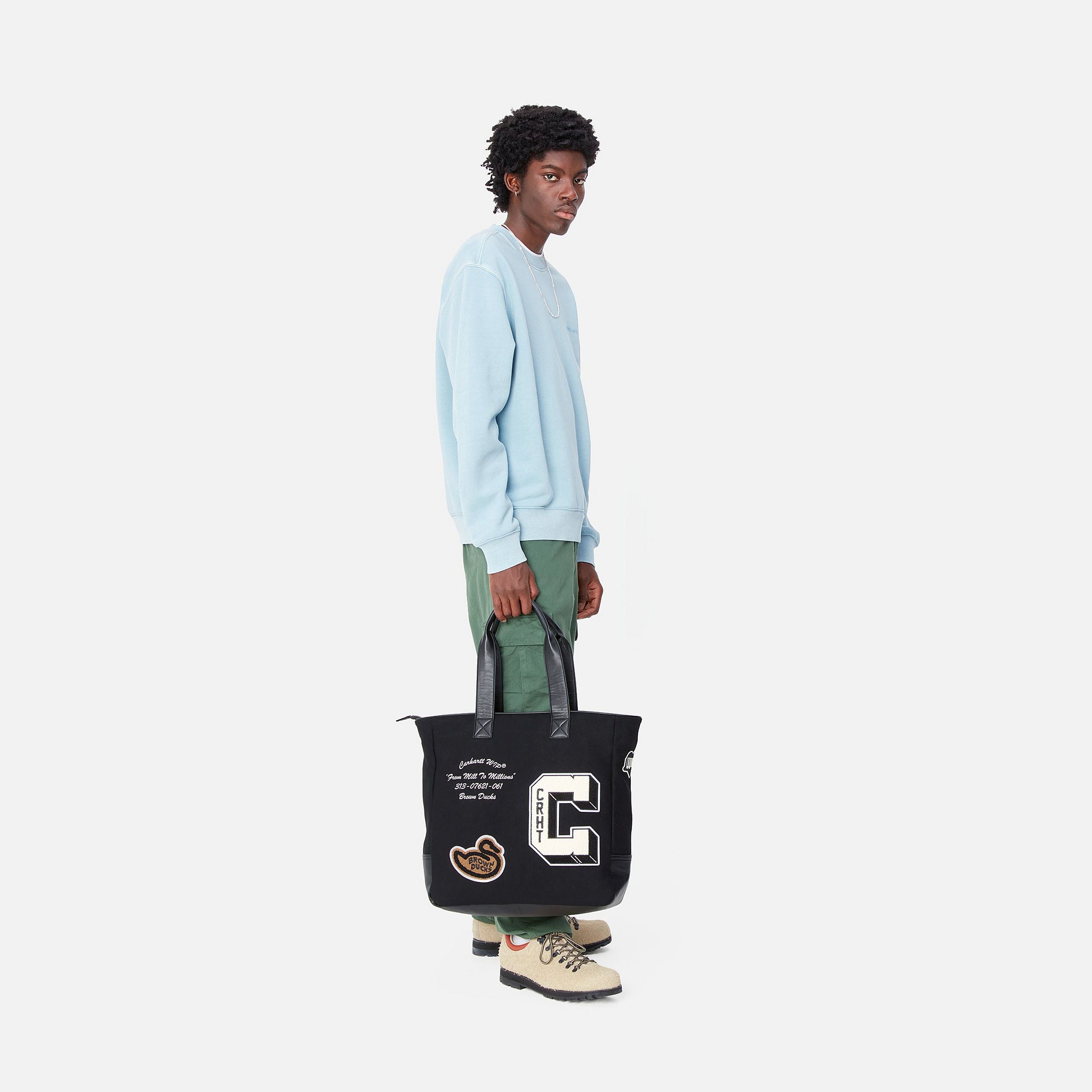 BROWN DUCKS TOTE - Black / Black