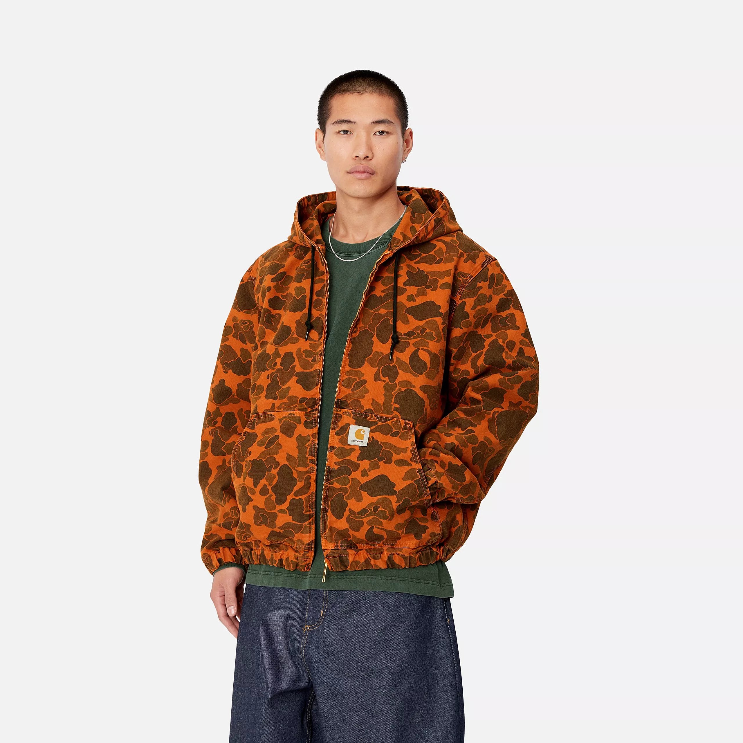 DUCK ACTIVE JACKET - Camo Duck, Green / Turmeric