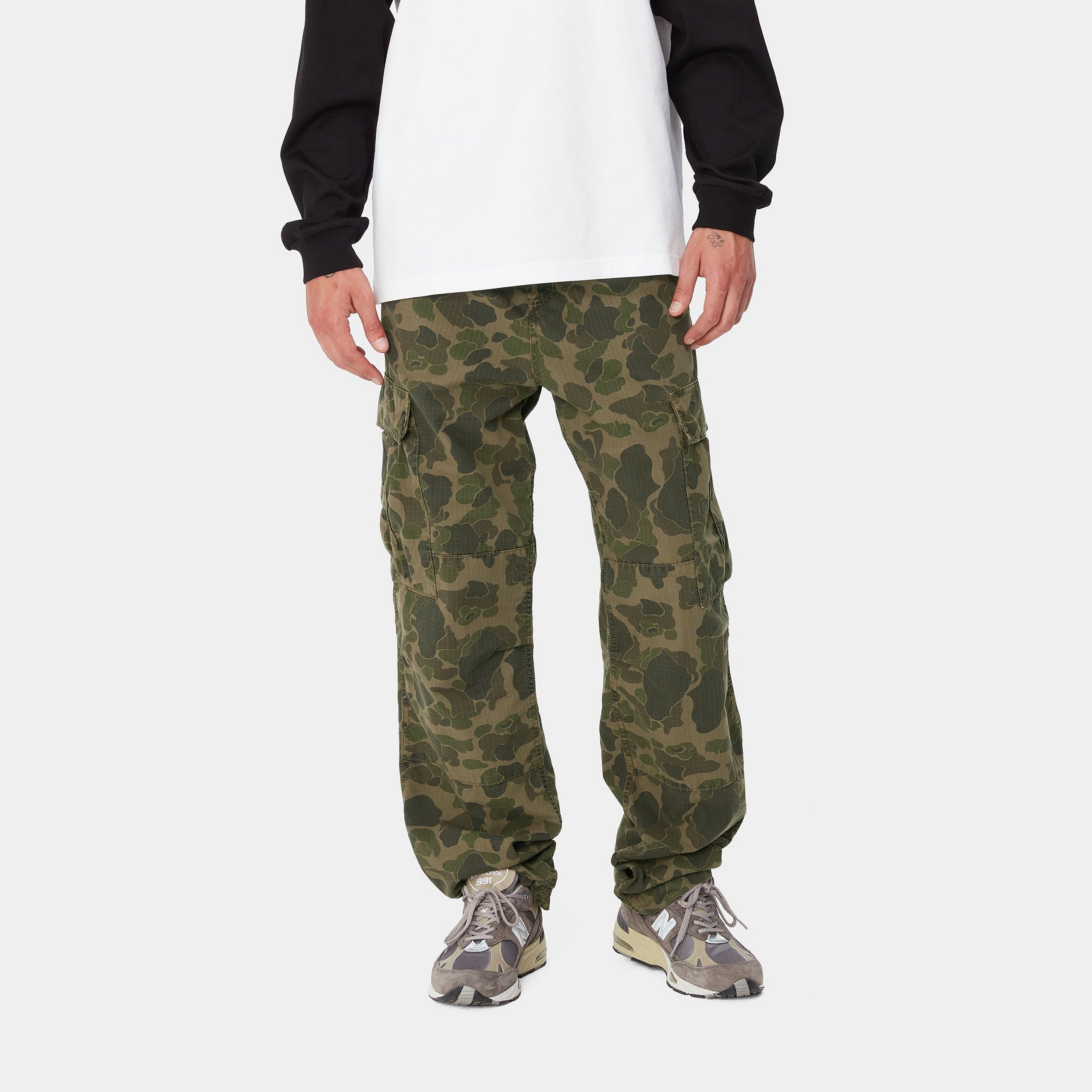 DUCK CARGO PANT - Camo Duck Green / Office Green