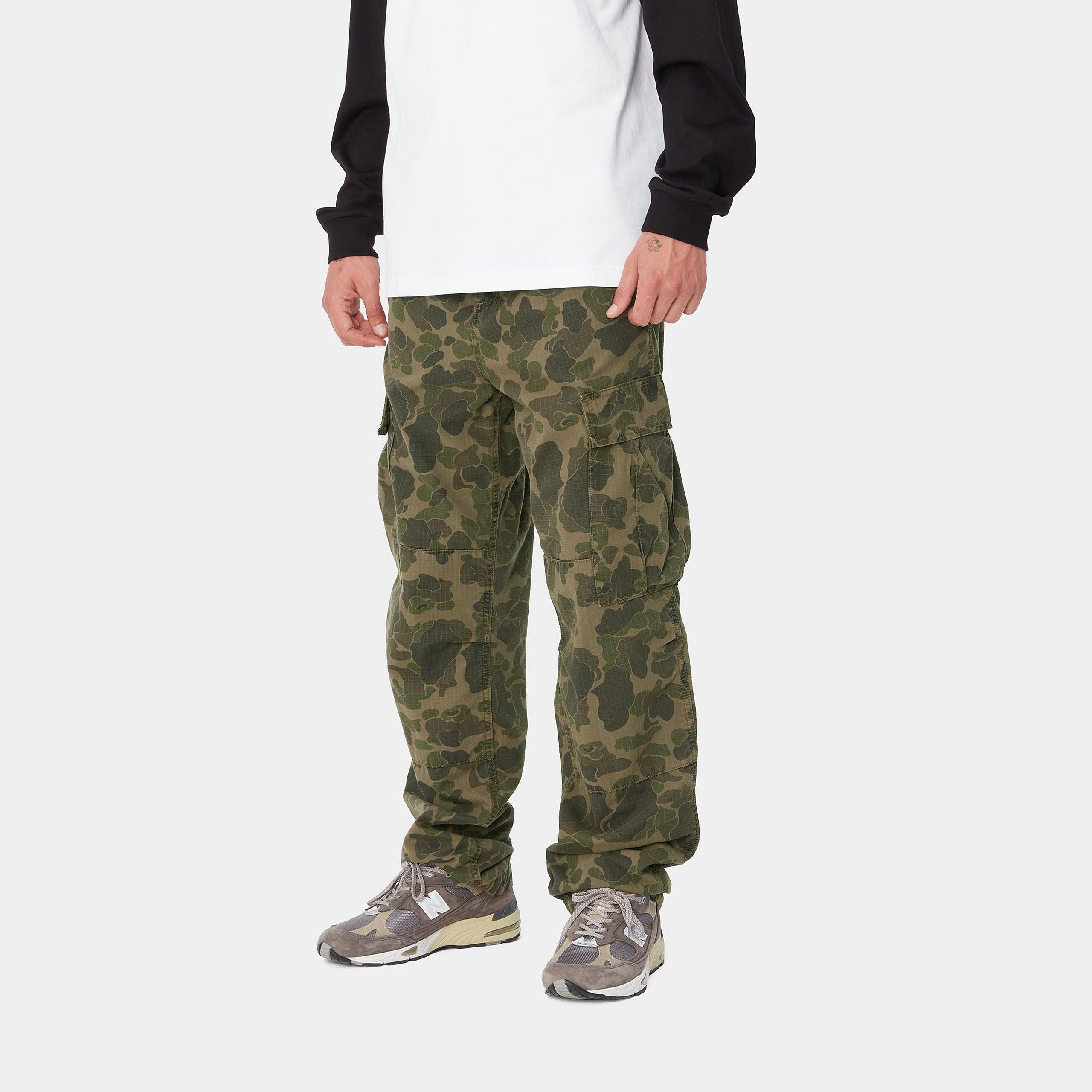 DUCK CARGO PANT - Camo Duck Green / Office Green