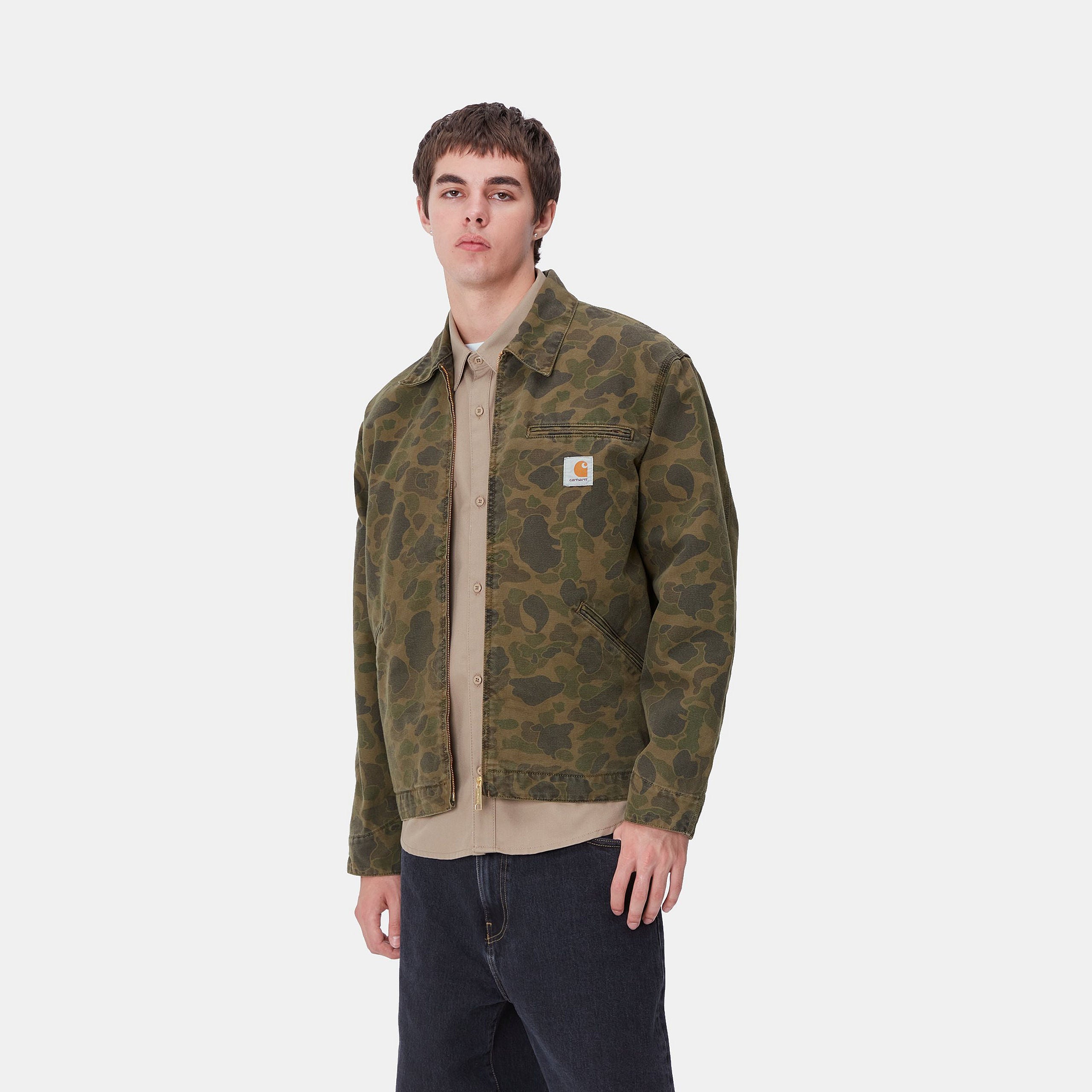 DUCK DETROIT JACKET - Camo Duck, Green / Office Green