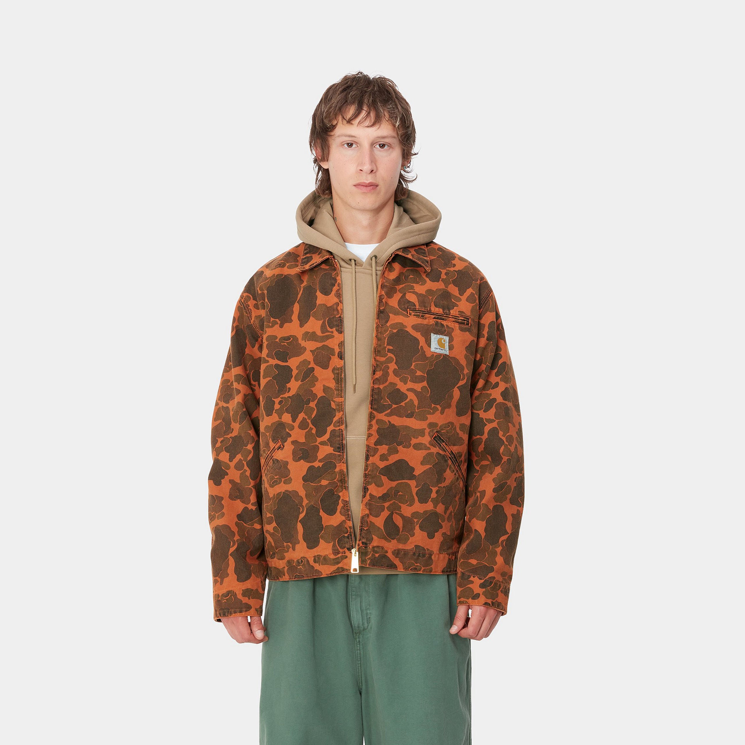 DUCK DETROIT JACKET - Camo Duck, Green / Turmeric