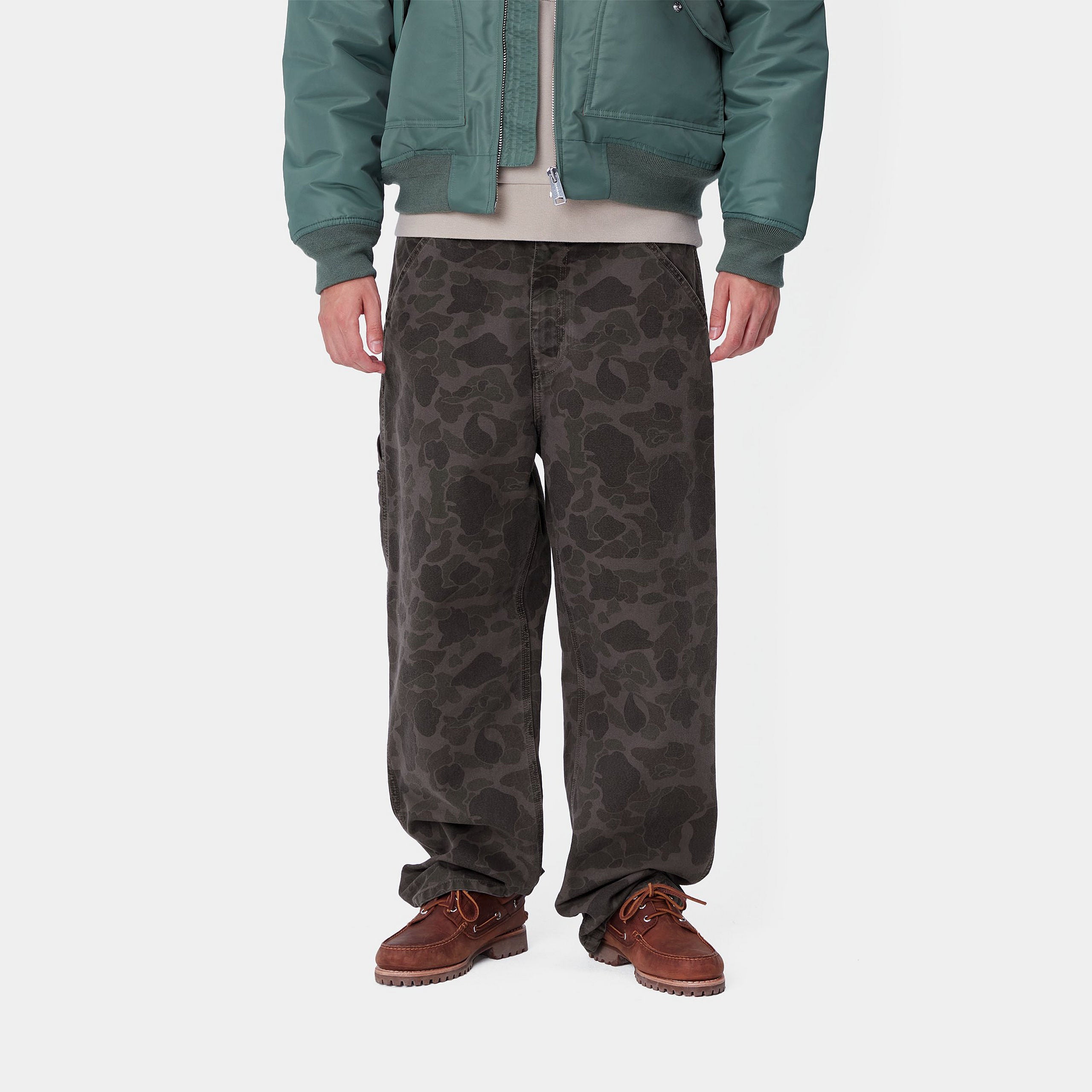 DUCK SINGLE KNEE PANT - Camo Duck, Green / Graphite (garment dyed)