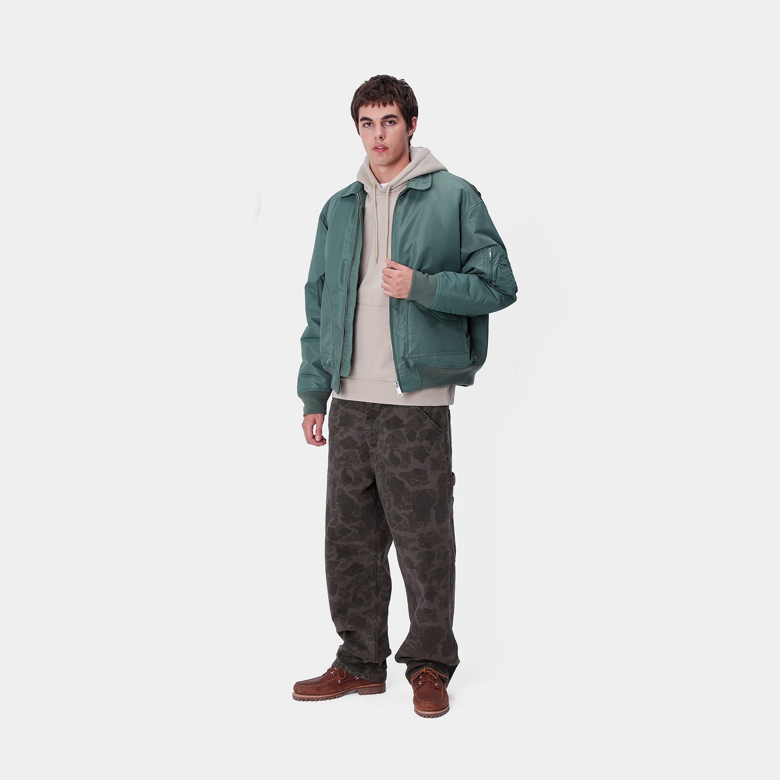 DUCK SINGLE KNEE PANT - Camo Duck, Green / Graphite (garment dyed)