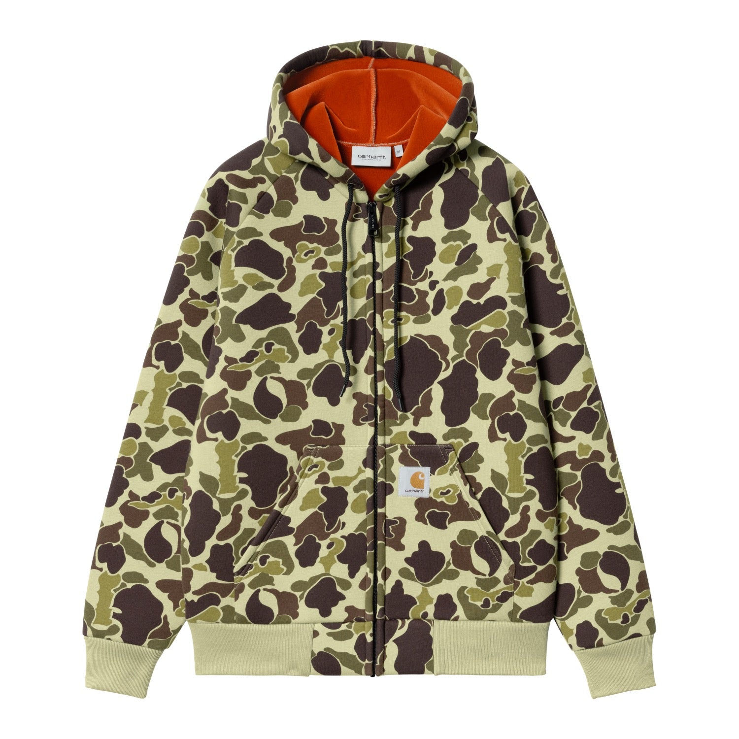 CAR-LUX HOODED JACKET - Camo Duck, Green / Turmeric