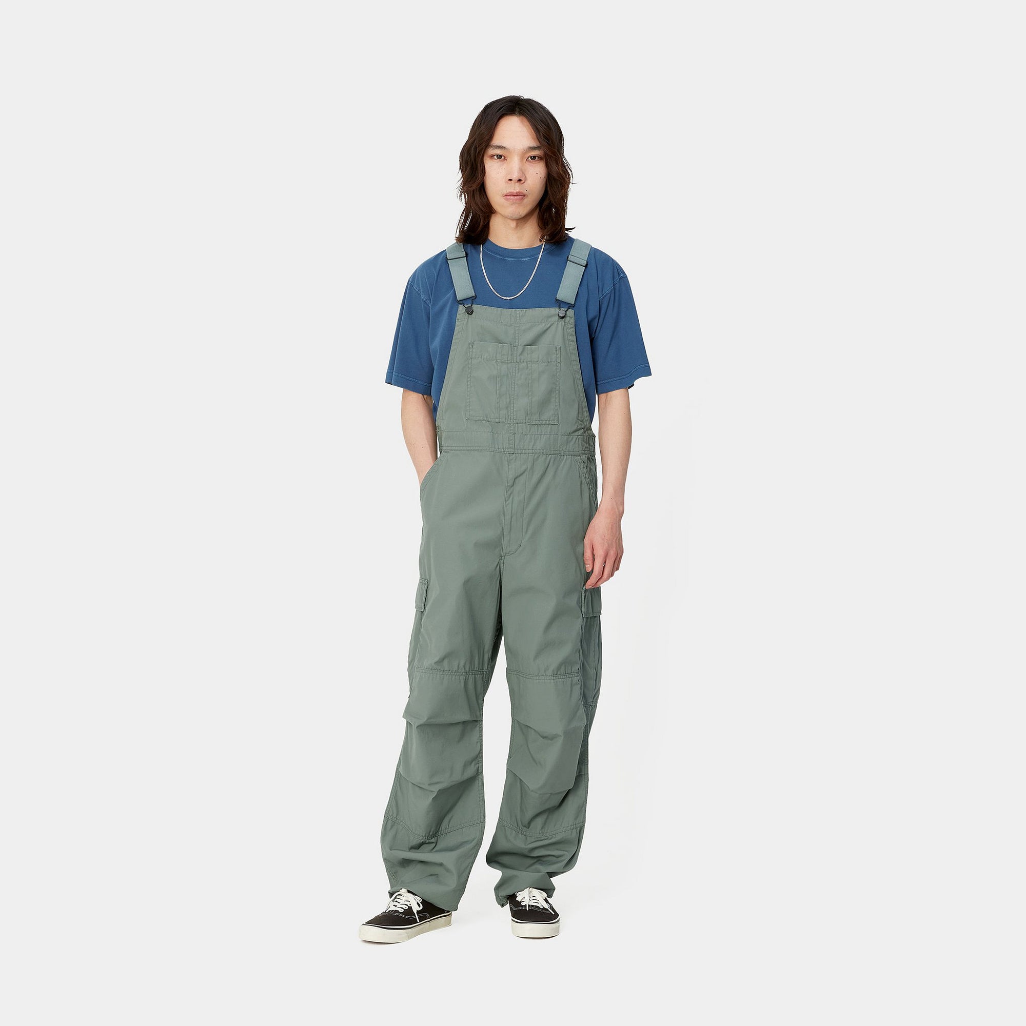 CARGO BIB OVERALL - Park (rinsed)