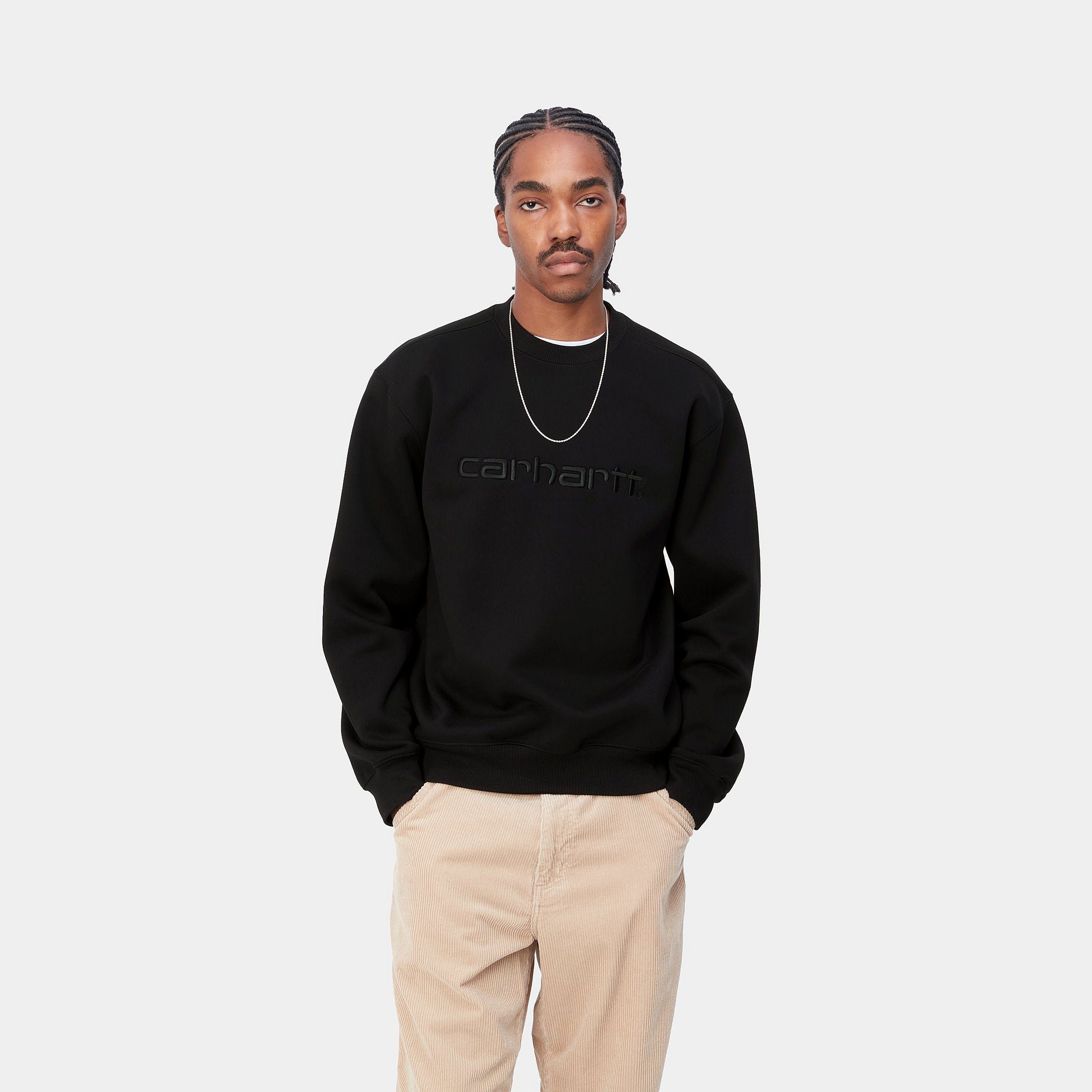 CARHARTT SWEAT - Black / Black