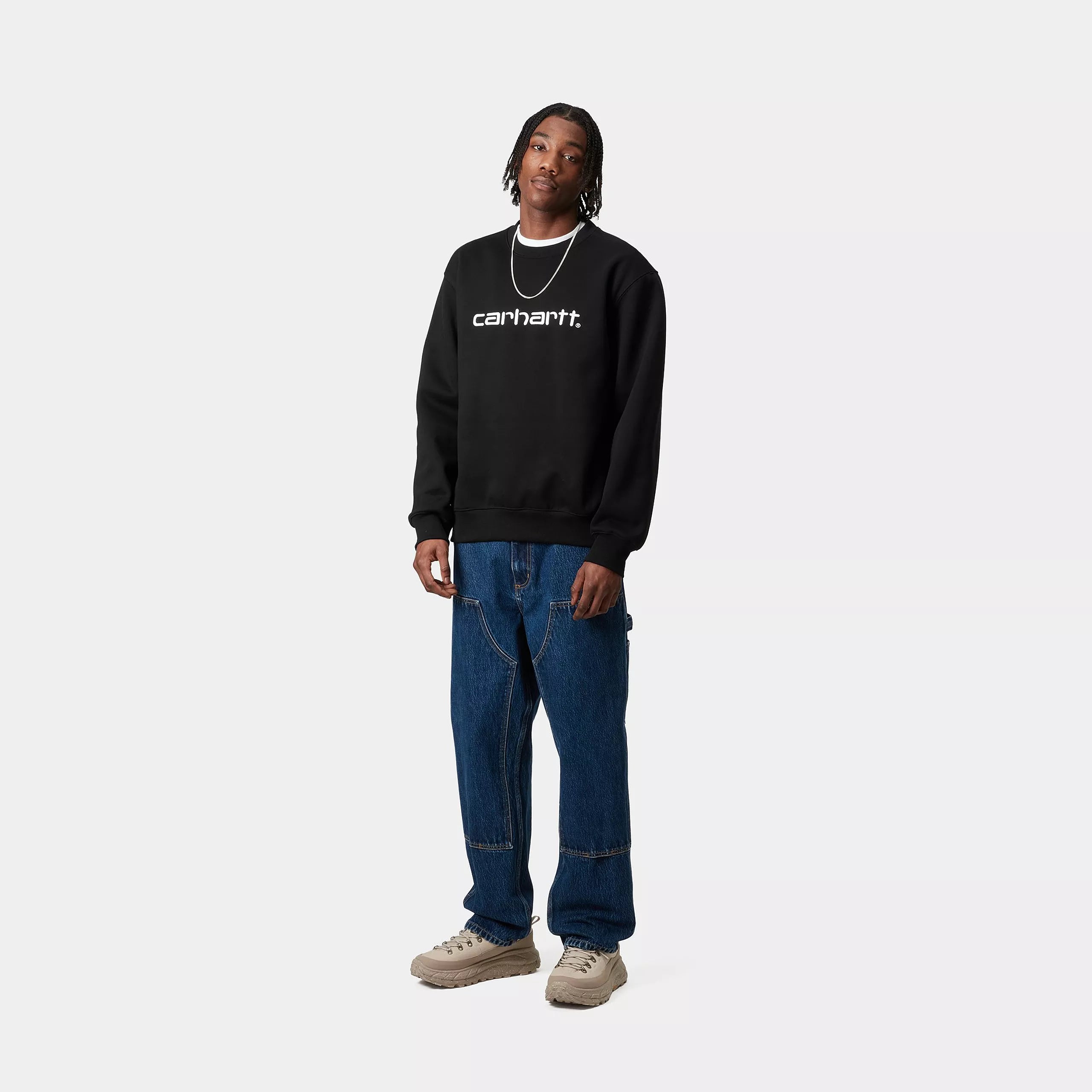 CARHARTT SWEATSHIRT - Black / White