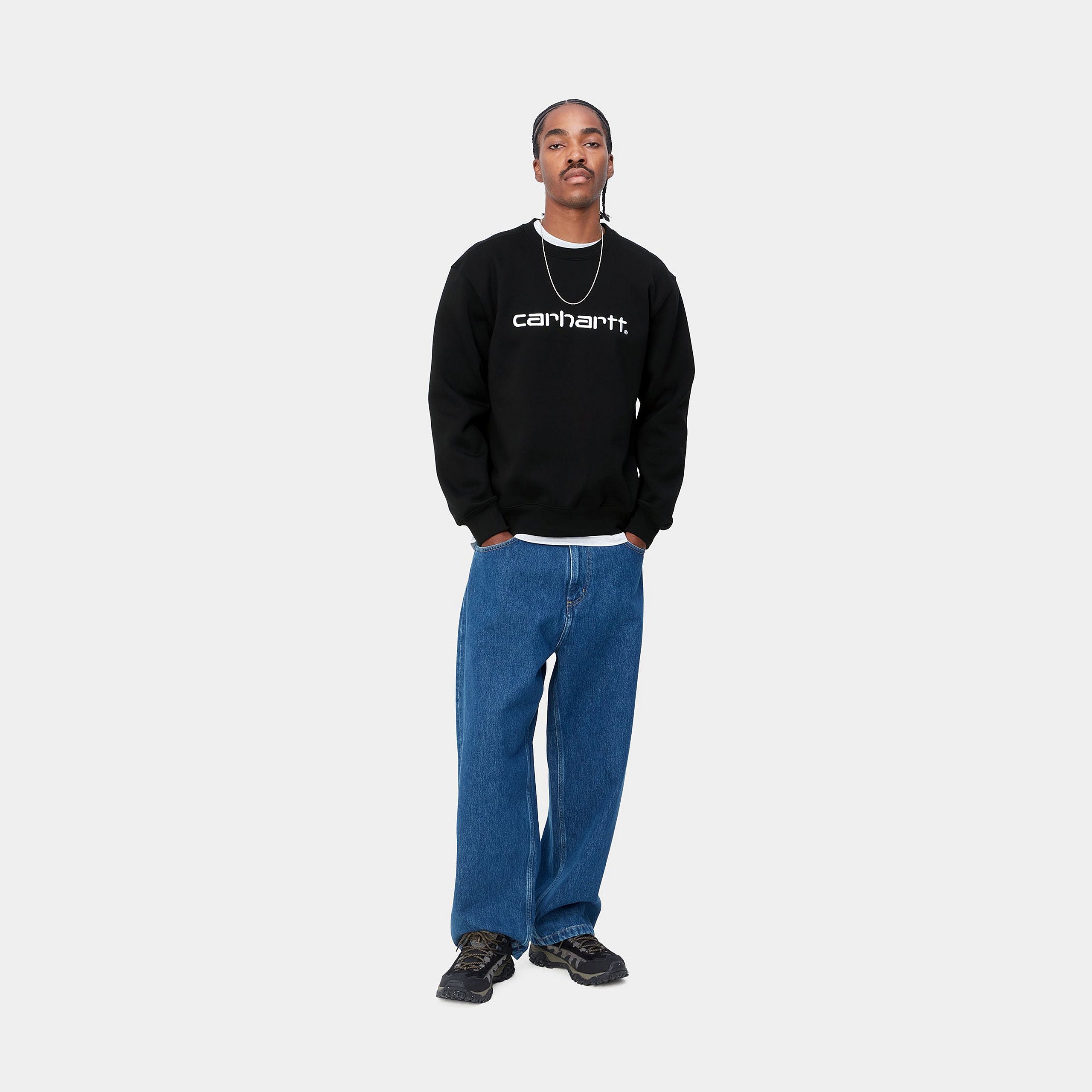 CARHARTT SWEAT - Black / White