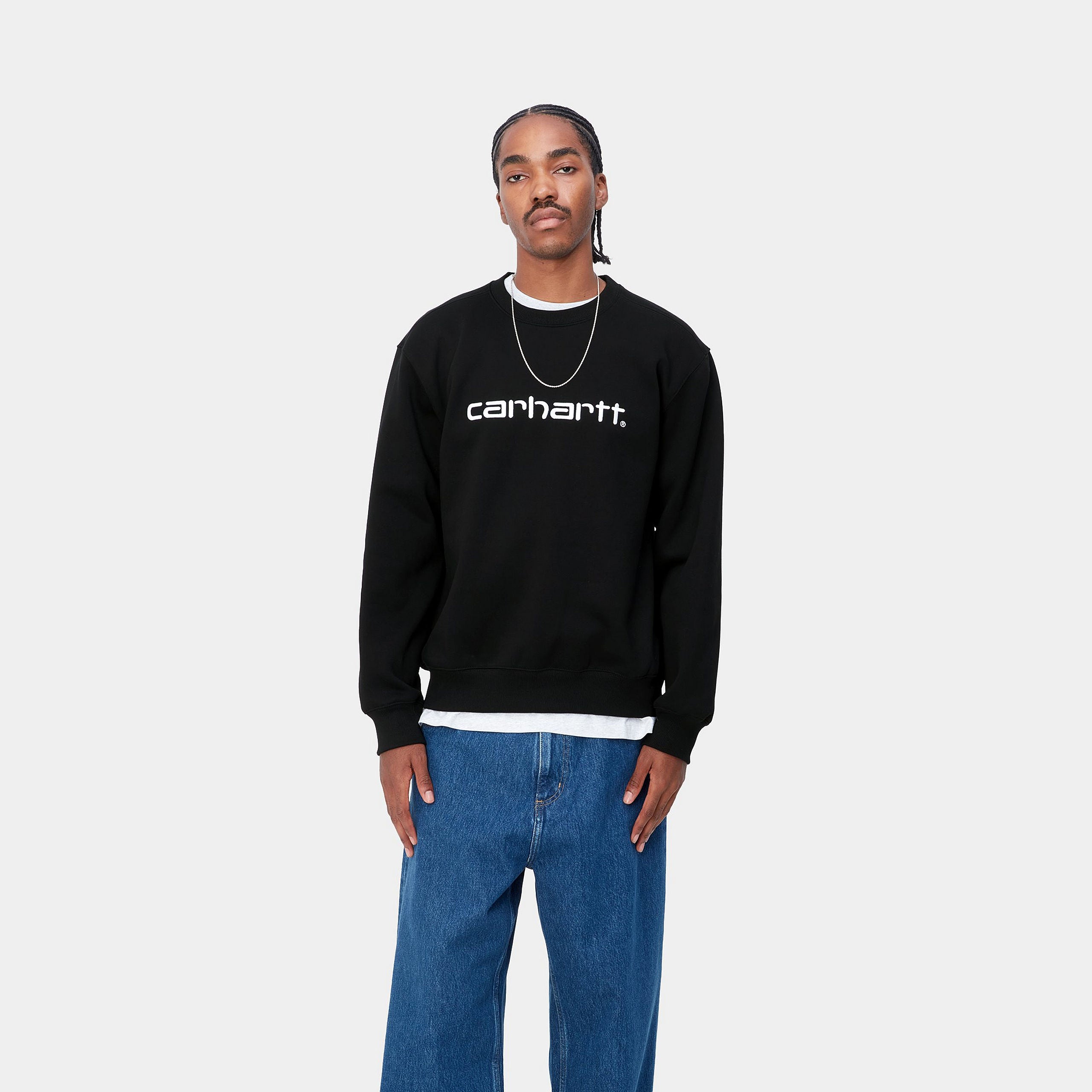 CARHARTT SWEAT - Black / White