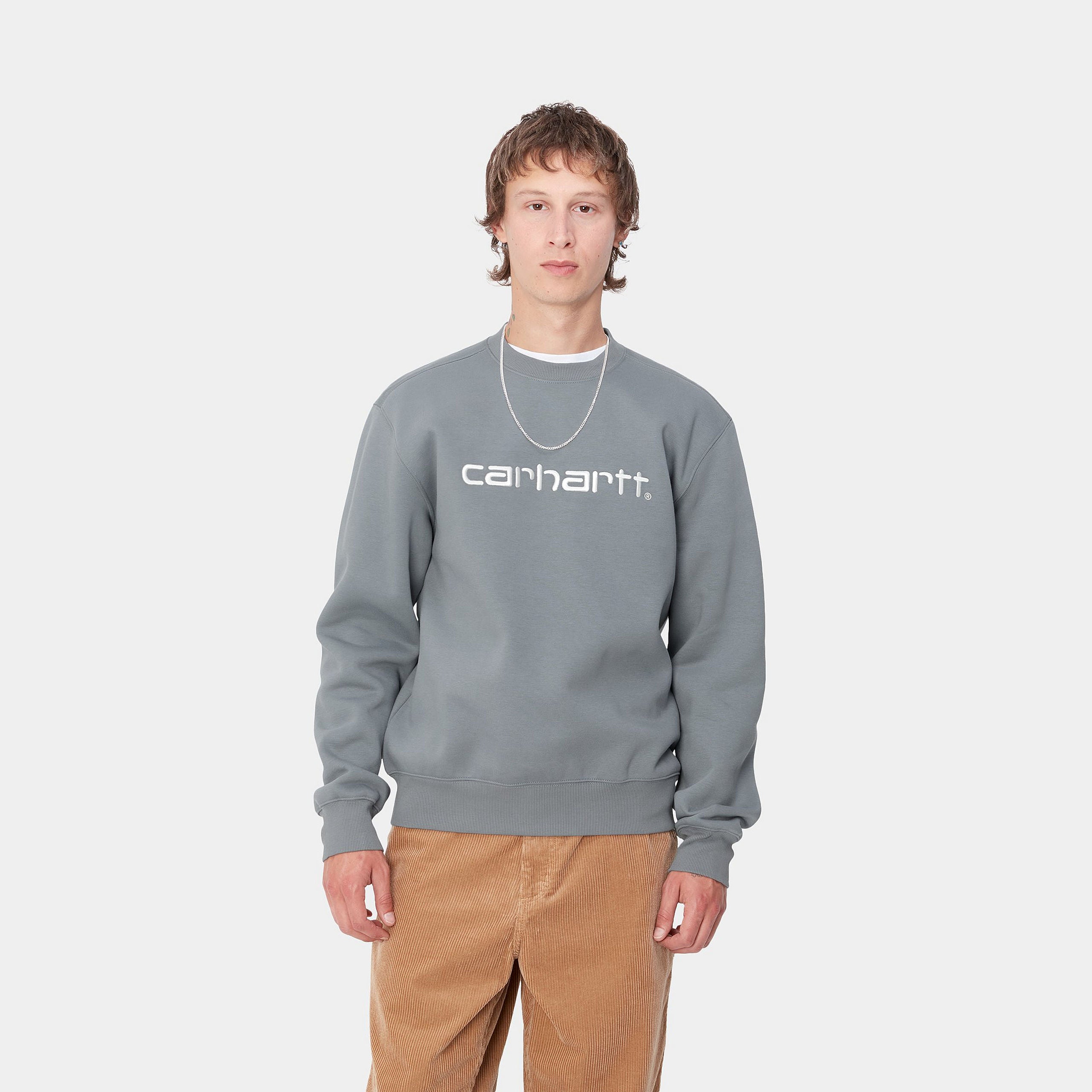 CARHARTT SWEAT - Dove Grey / Wax