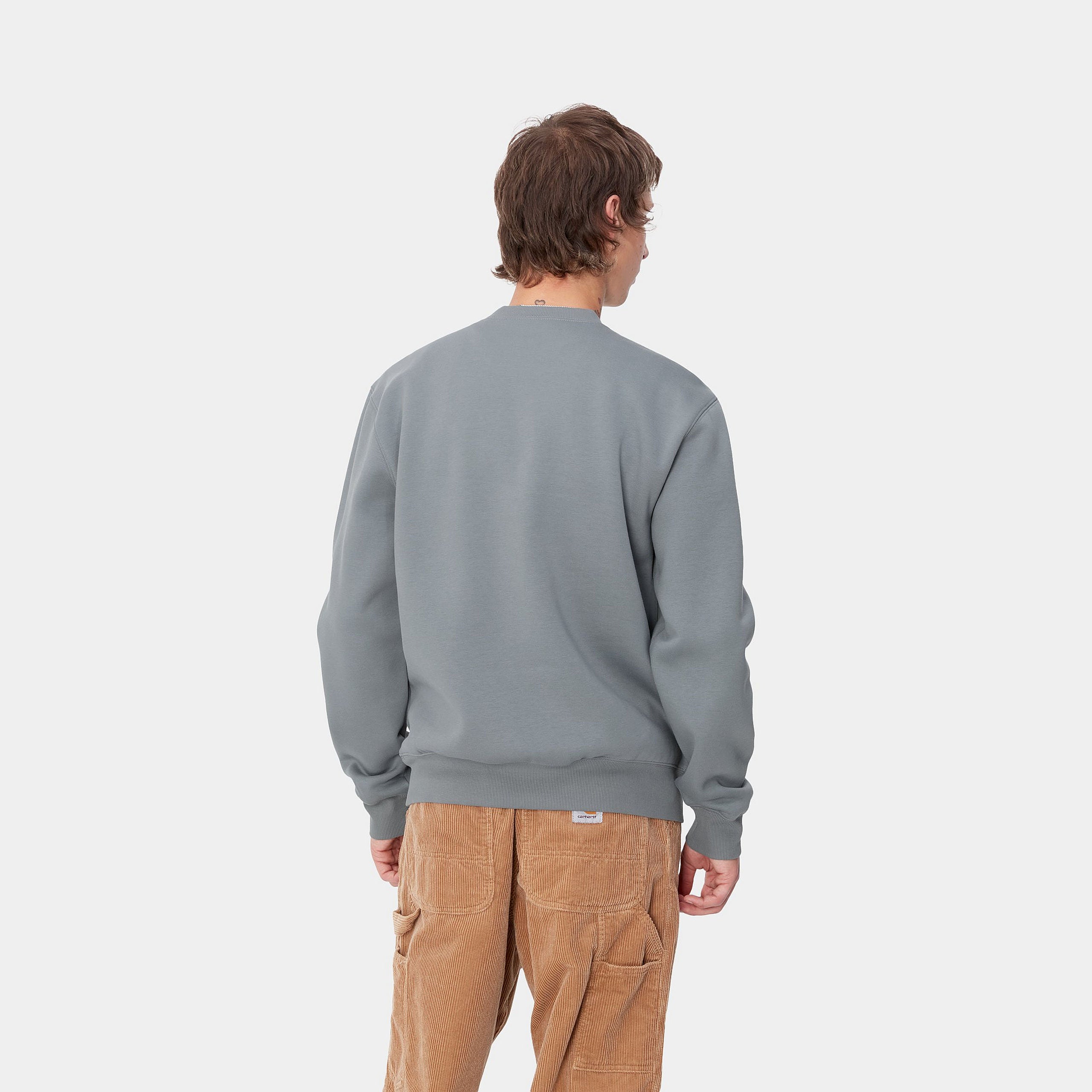 CARHARTT SWEAT - Dove Grey / Wax