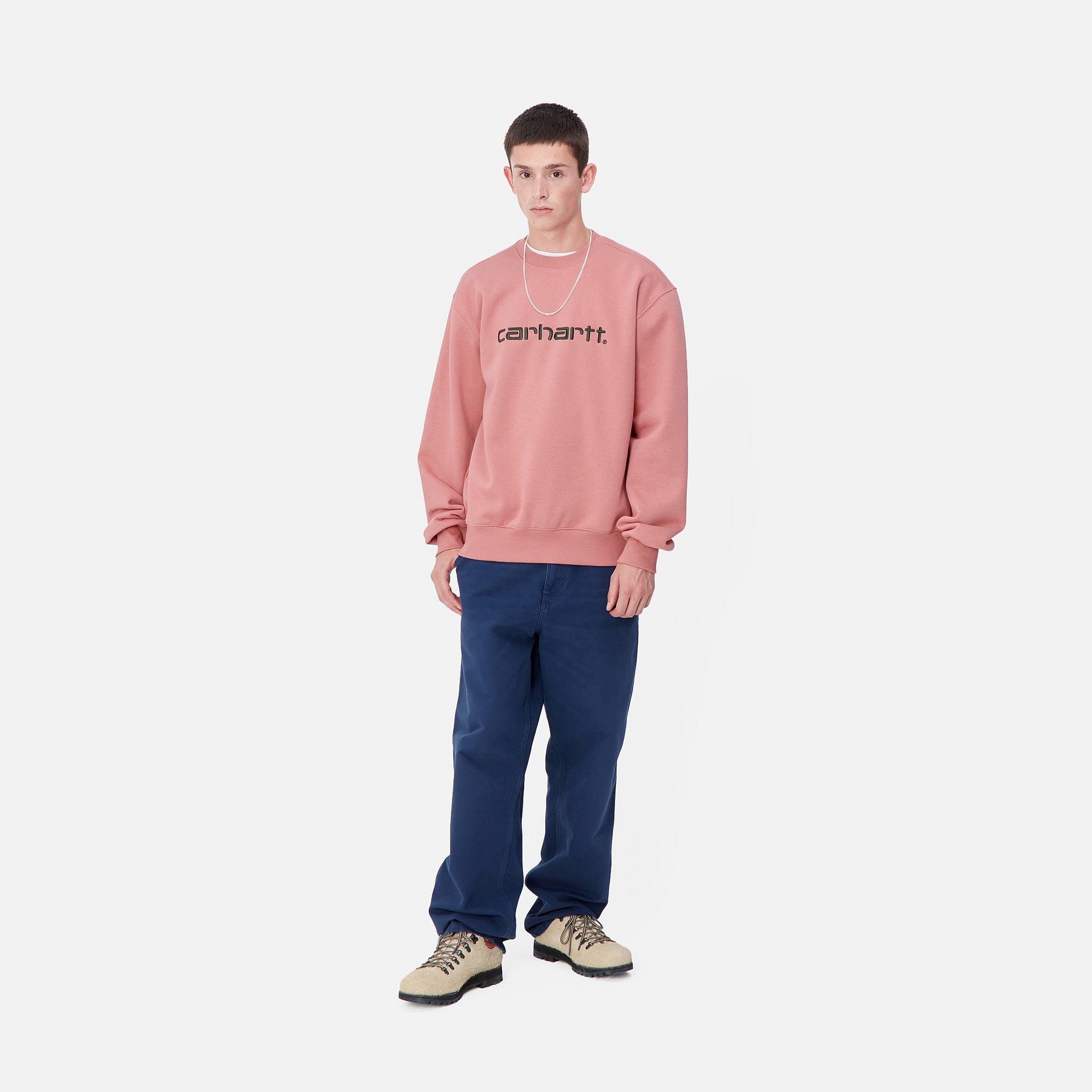 CARHARTT SWEAT - Dusty Rose / Sycamore Tree