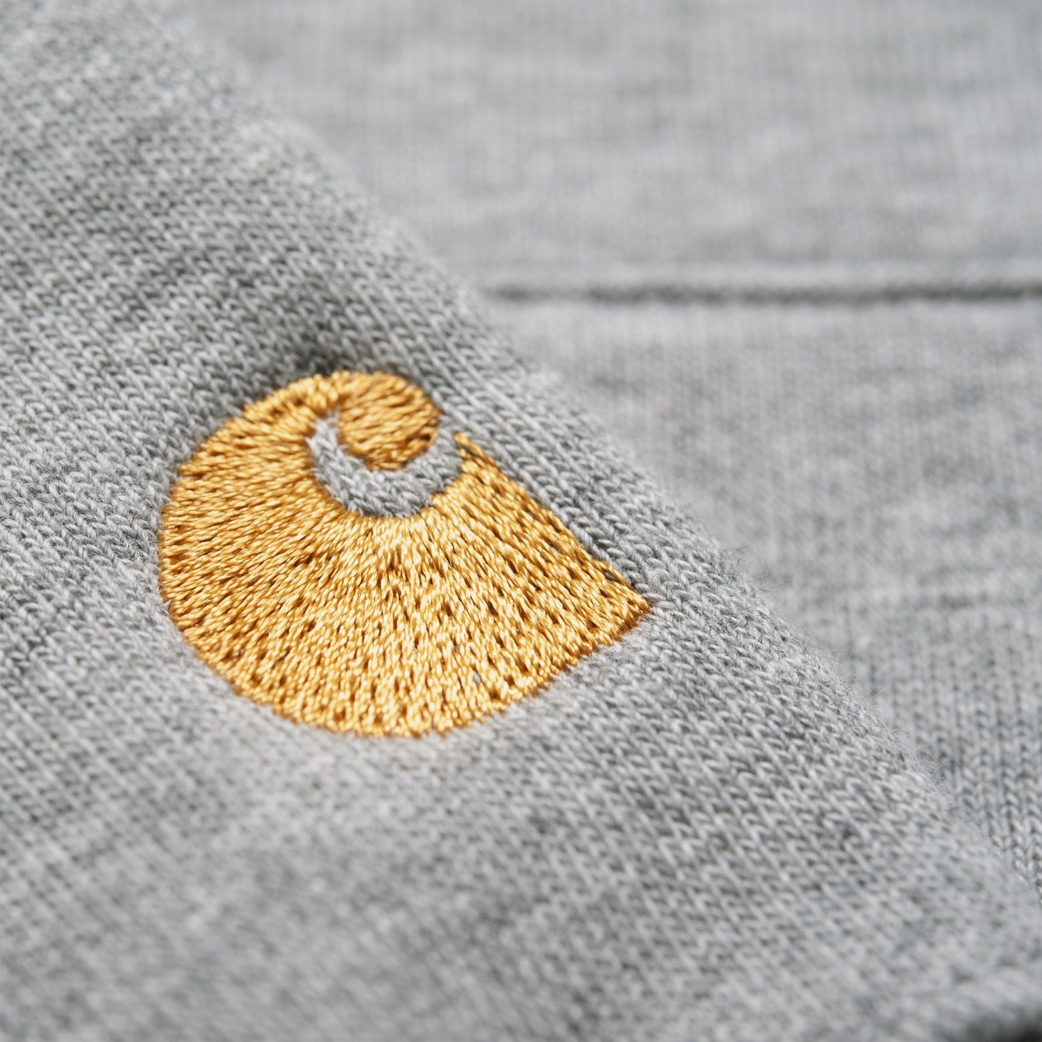 CHASE NECK ZIP SWEATSHIRT - Grey Heather / Gold