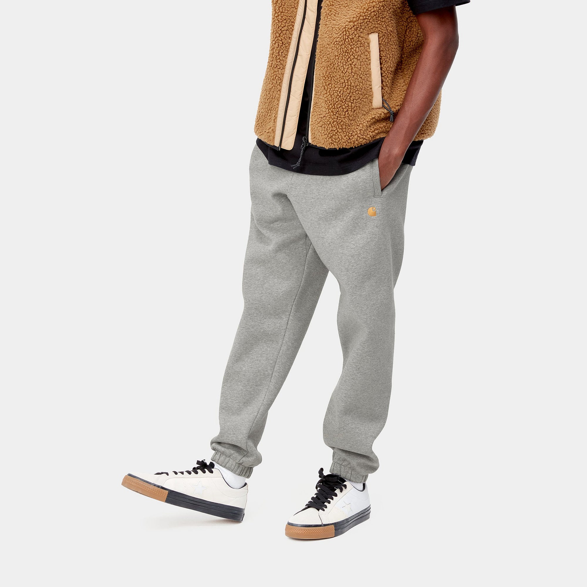 CHASE SWEAT PANT - Grey Heather / Gold
