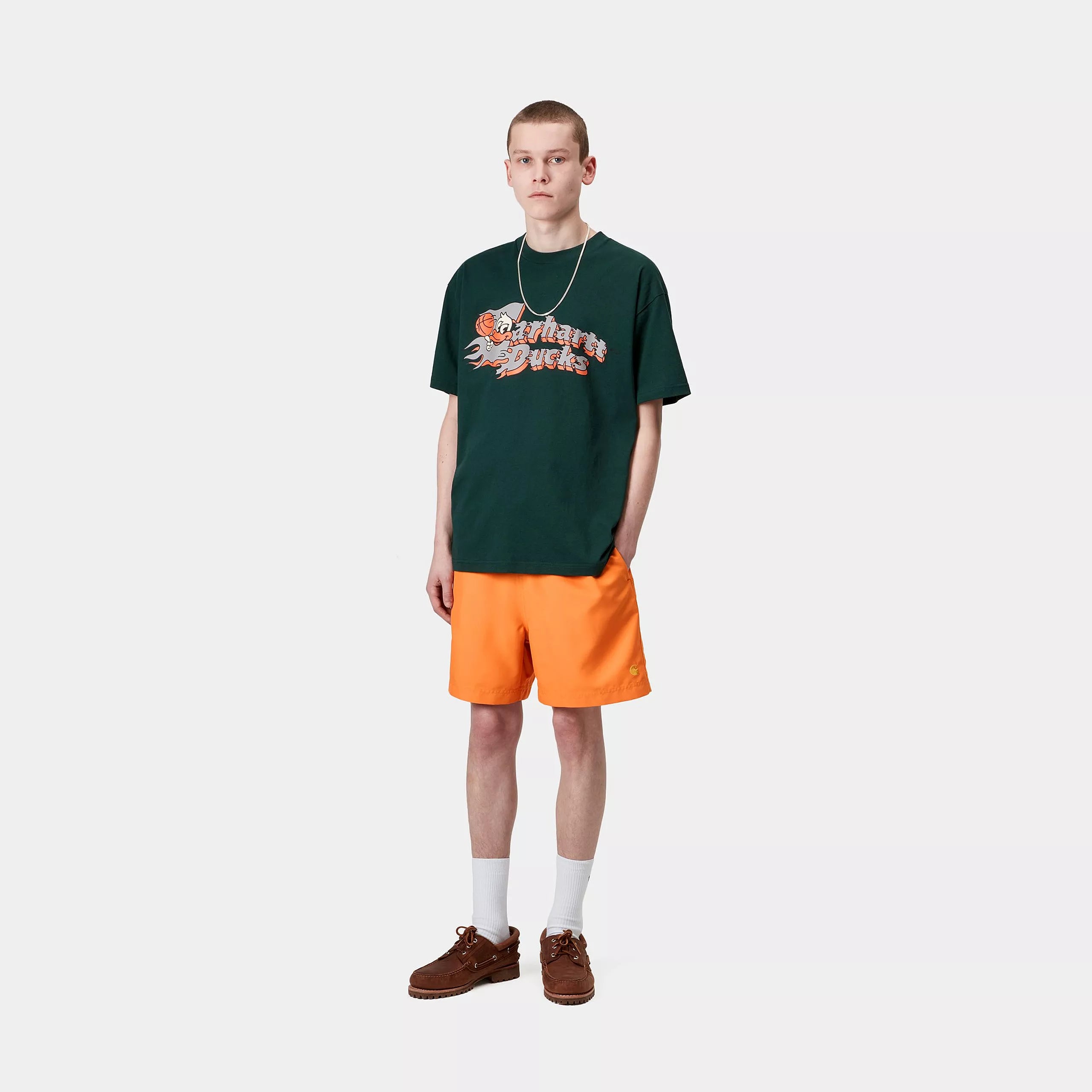 CHASE SWIM TRUNKS - Pumpkin / Gold