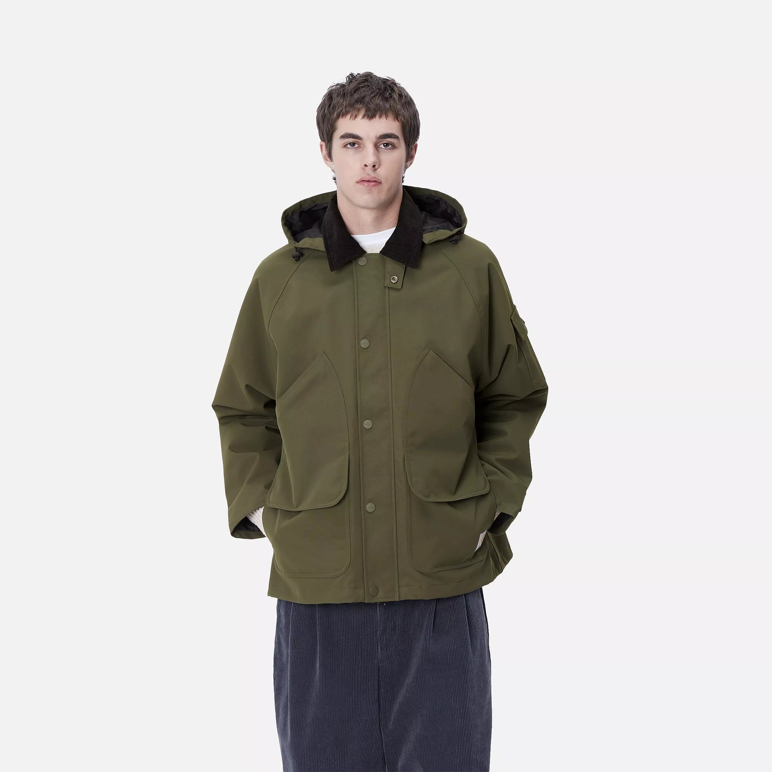 CLARTON JACKET - Office Green / Black