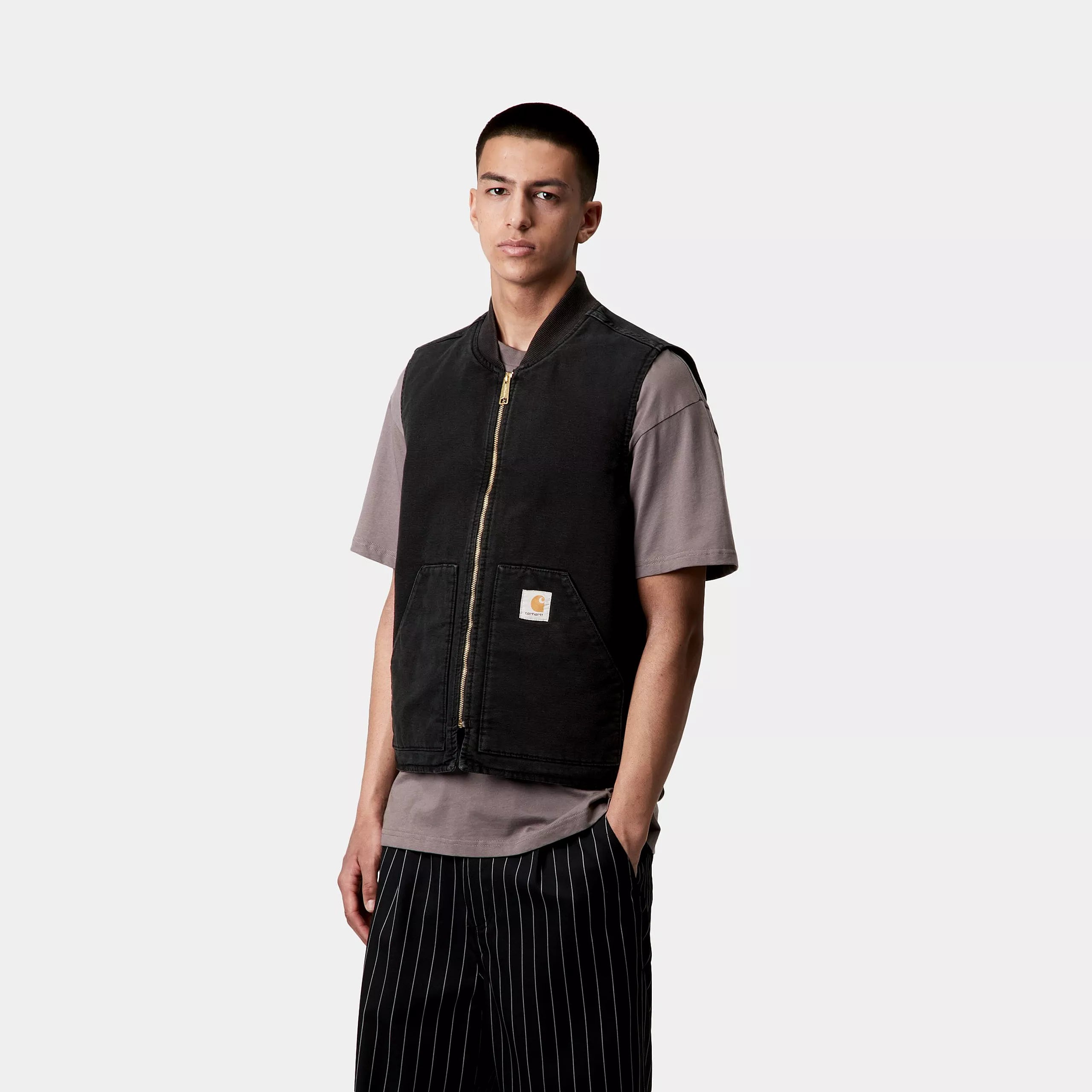 CLASSIC VEST - Black (stone canvas)