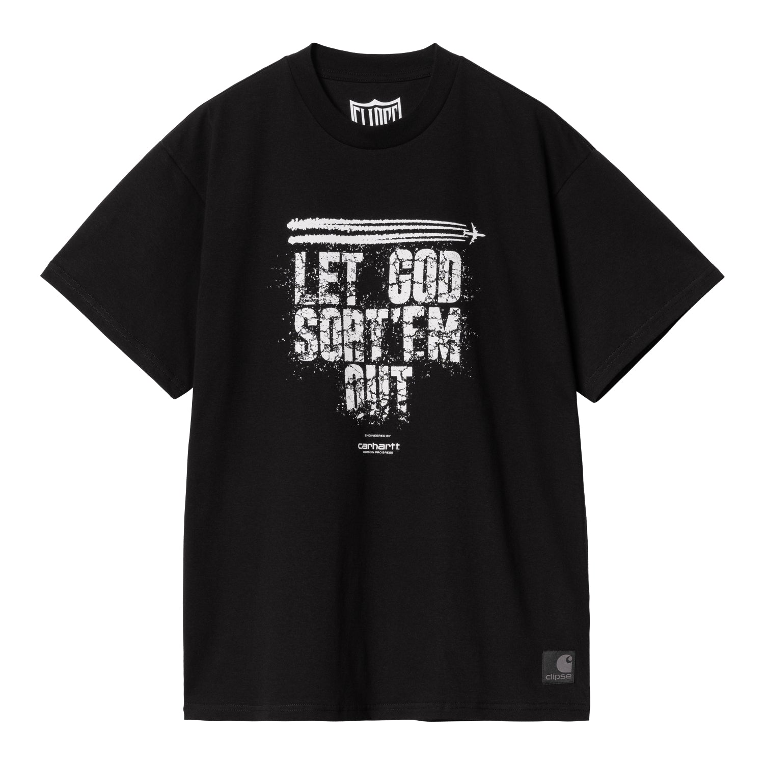 S/S CLIPSE LET GOD SORT'EM OUT T-SHIRT - Black / White