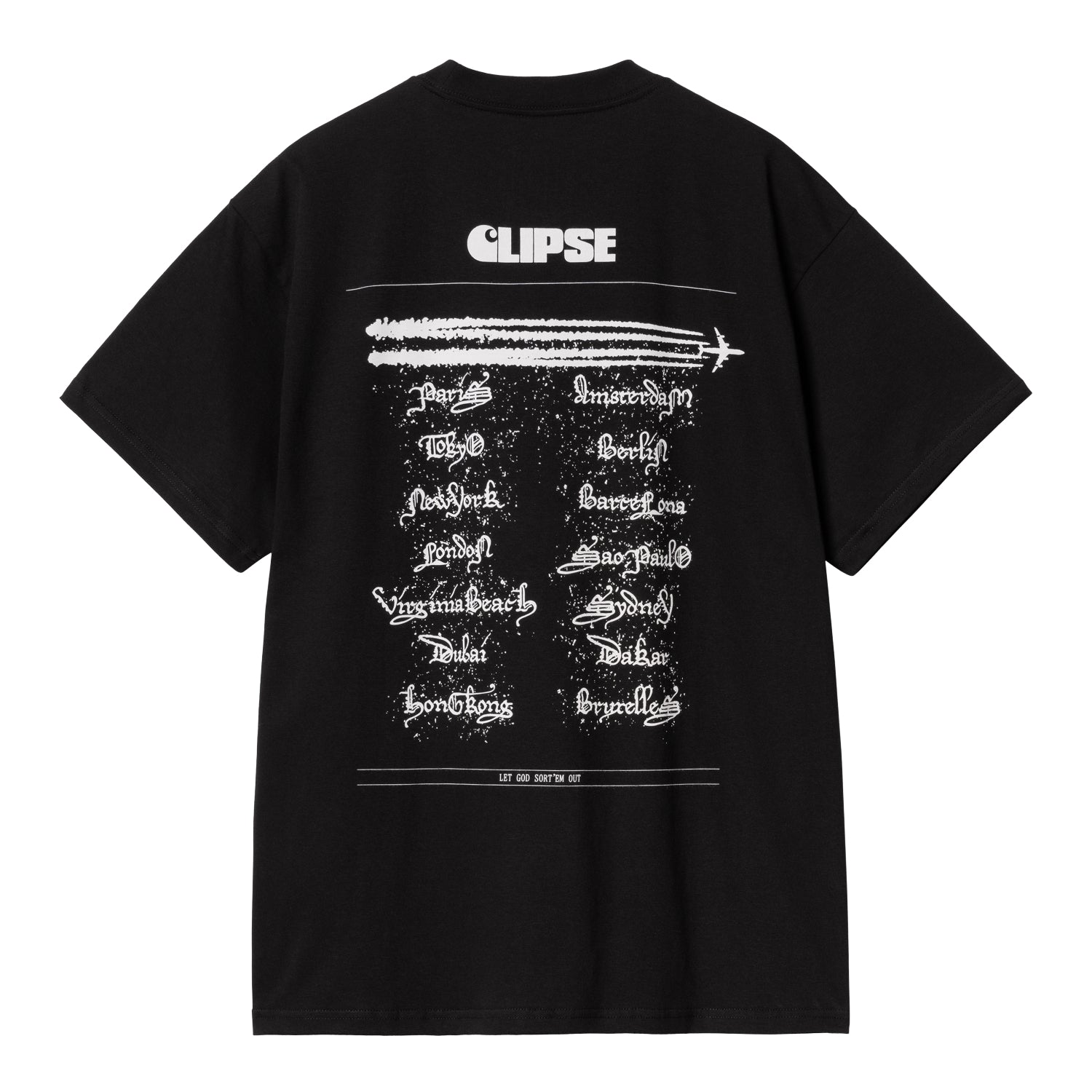 S/S CLIPSE LET GOD SORT'EM OUT T-SHIRT - Black / White